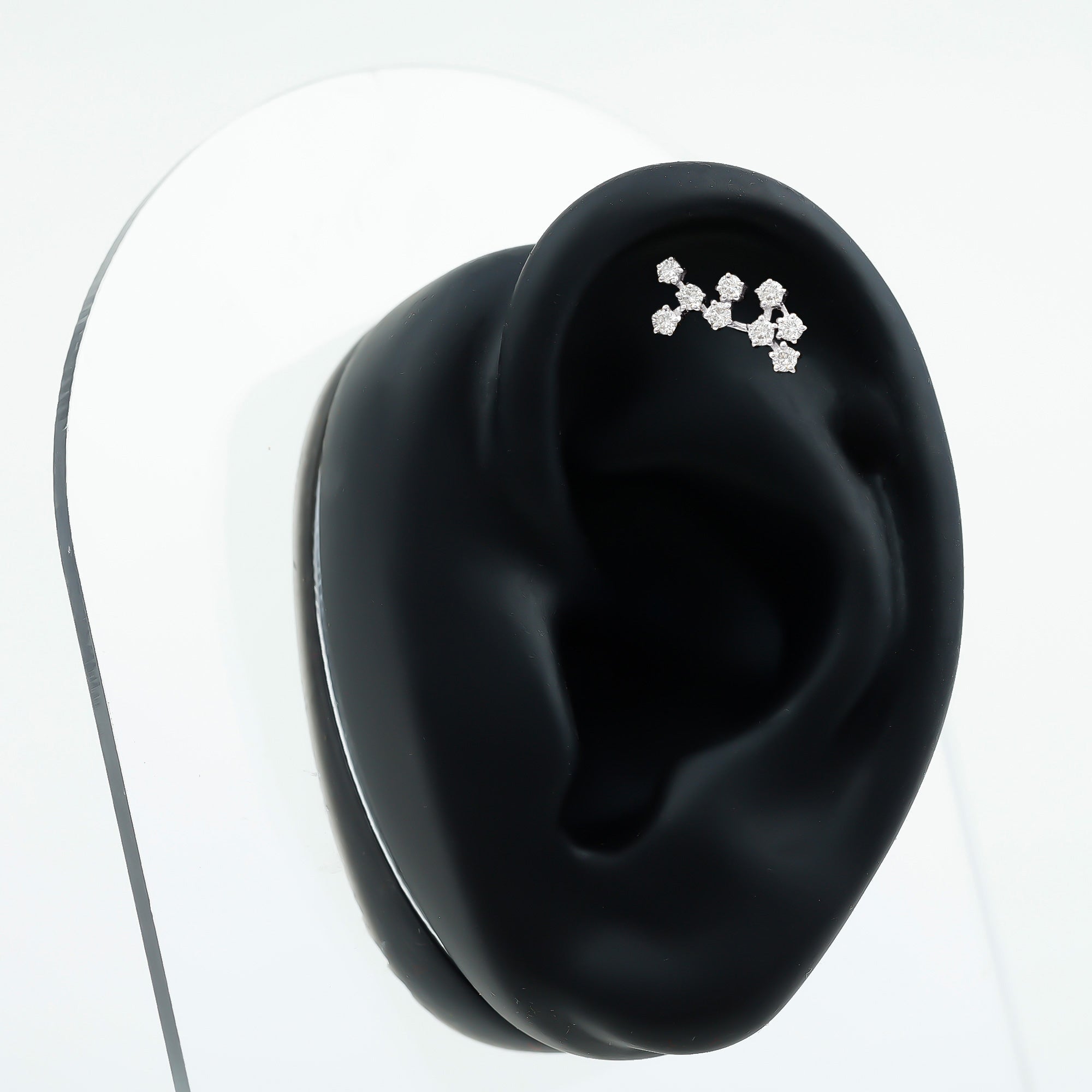 Diamond Sagittarius Zodiac Earring for Helix Piercing