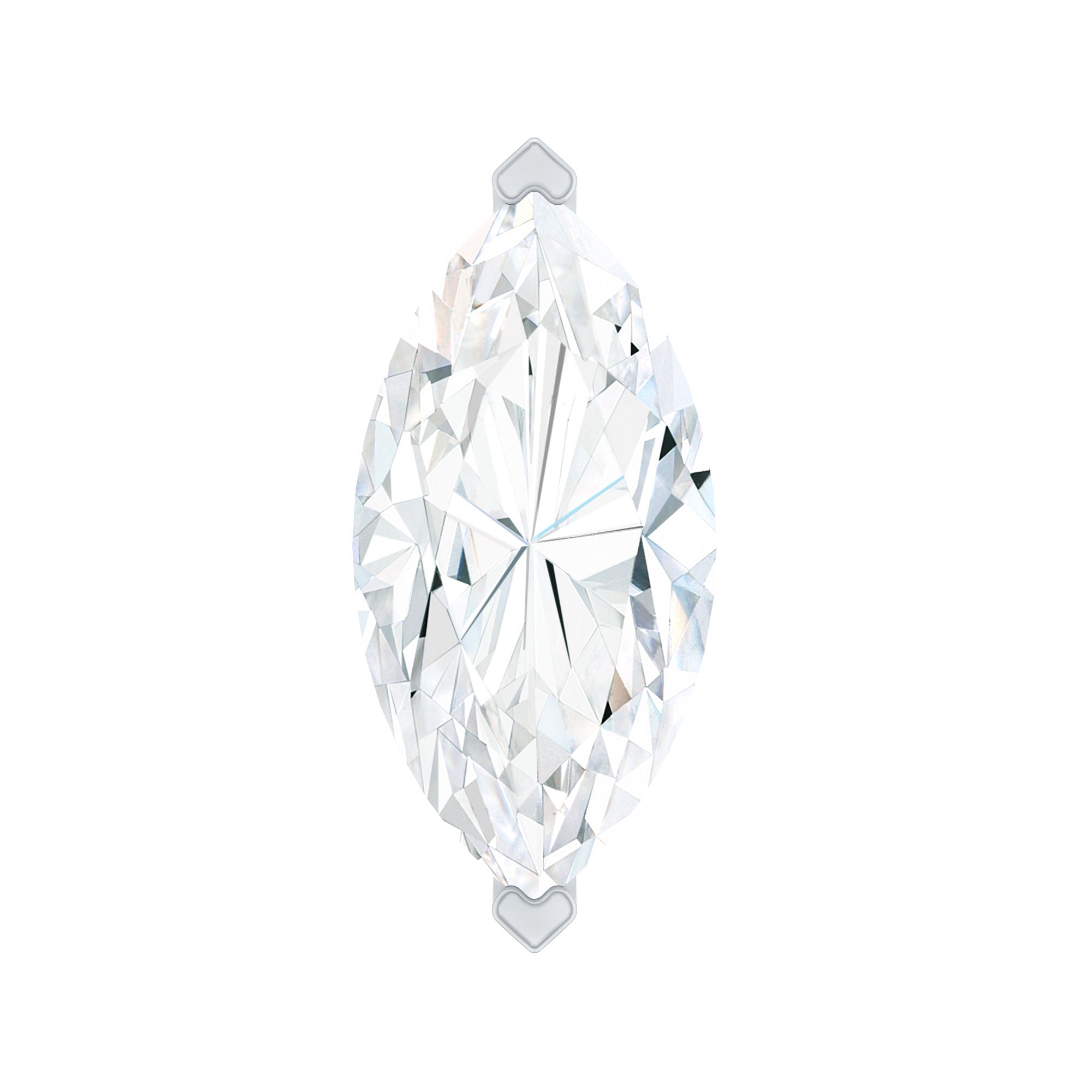 Marquise Diamond Solitaire Earring for Helix Piercing