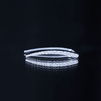 Graduated Style Diamond Climber Helix Earring