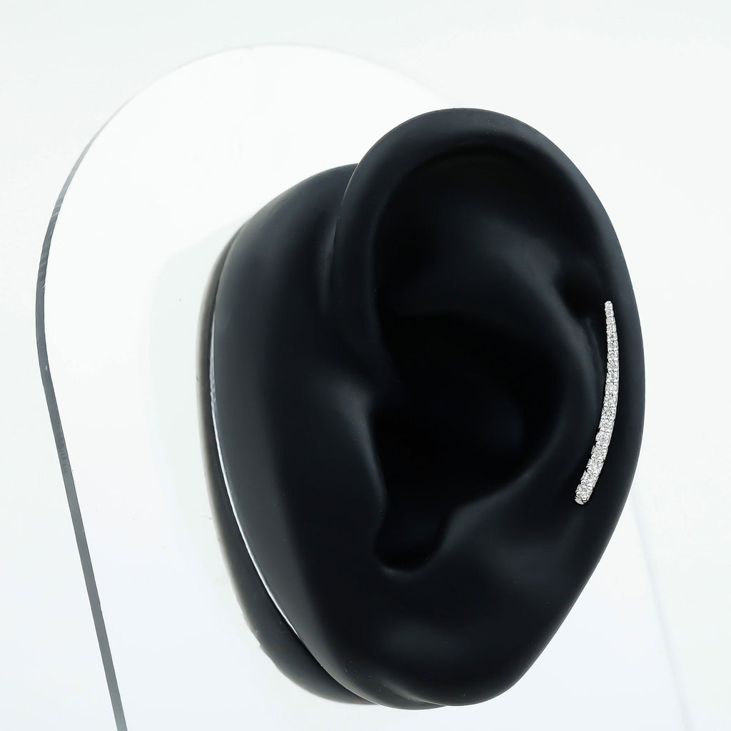 Graduated Style Diamond Climber Helix Earring