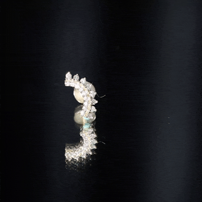 Certified Diamond Curved Cartilage Earring