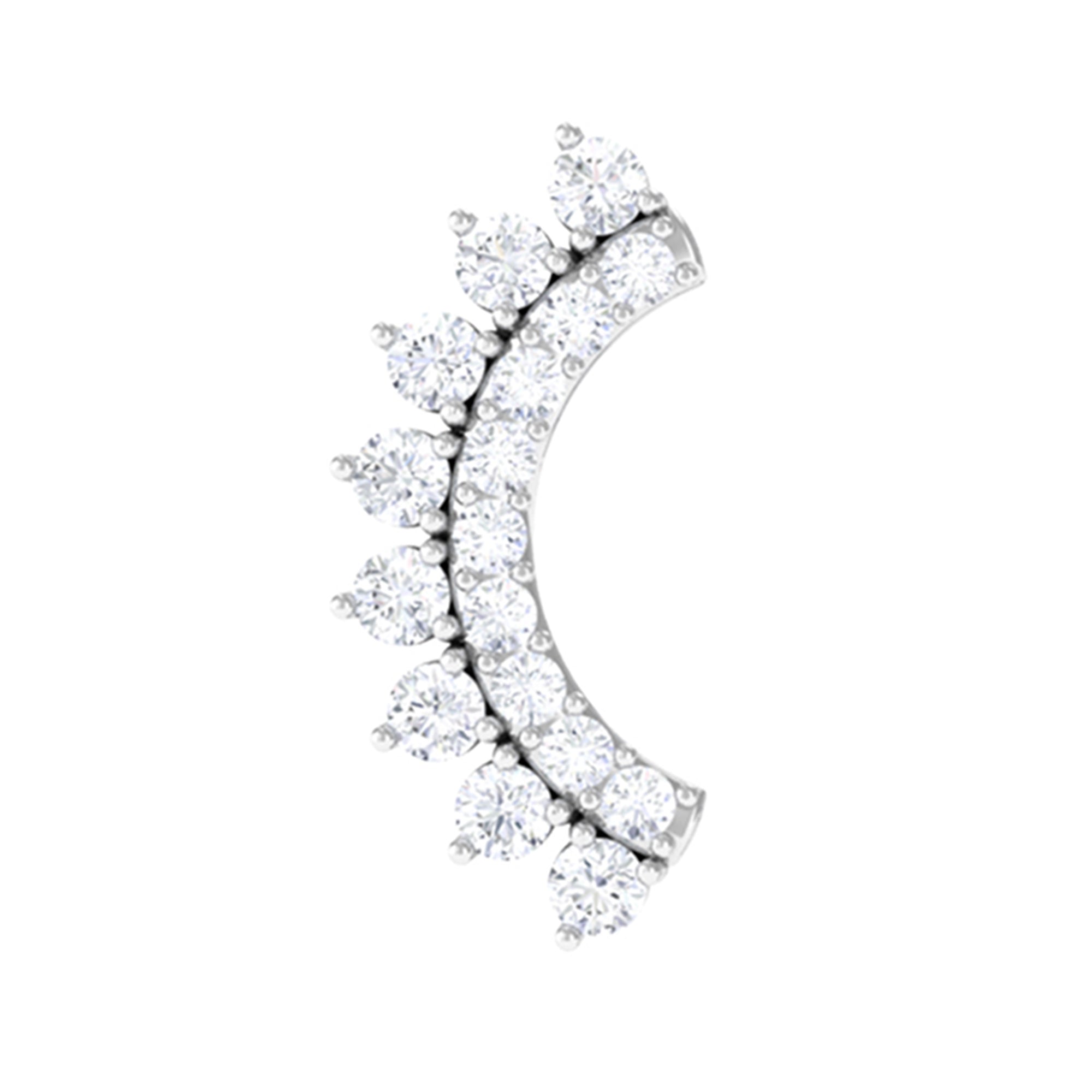 Certified Diamond Curved Cartilage Earring