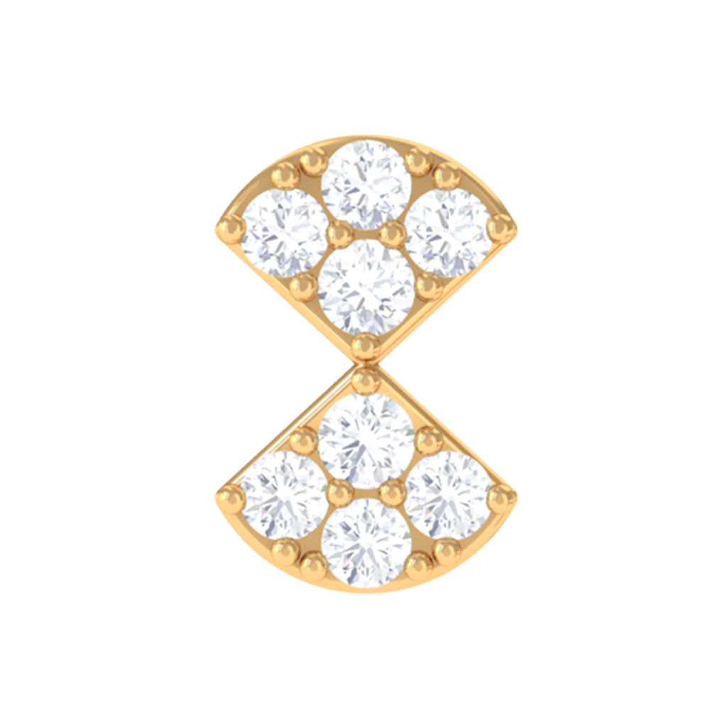 Genuine Diamond Bow Earring for Tragus Piercing