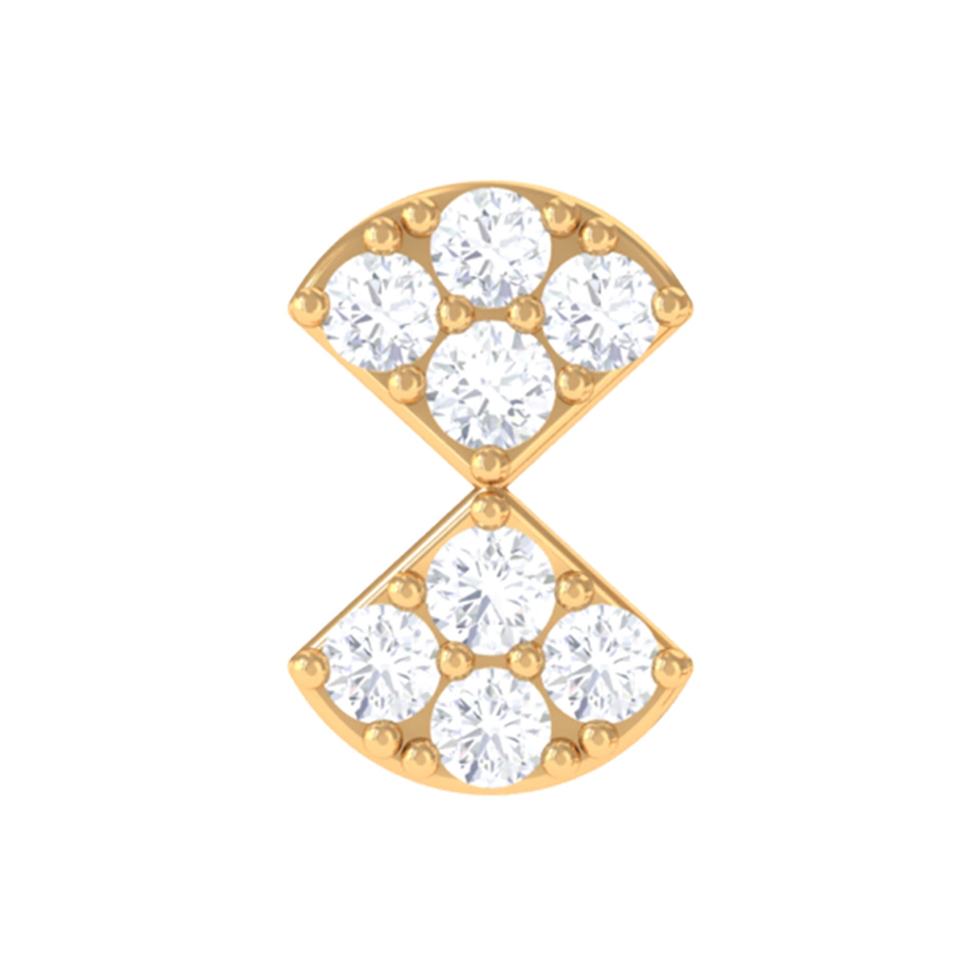 Genuine Diamond Bow Earring for Tragus Piercing