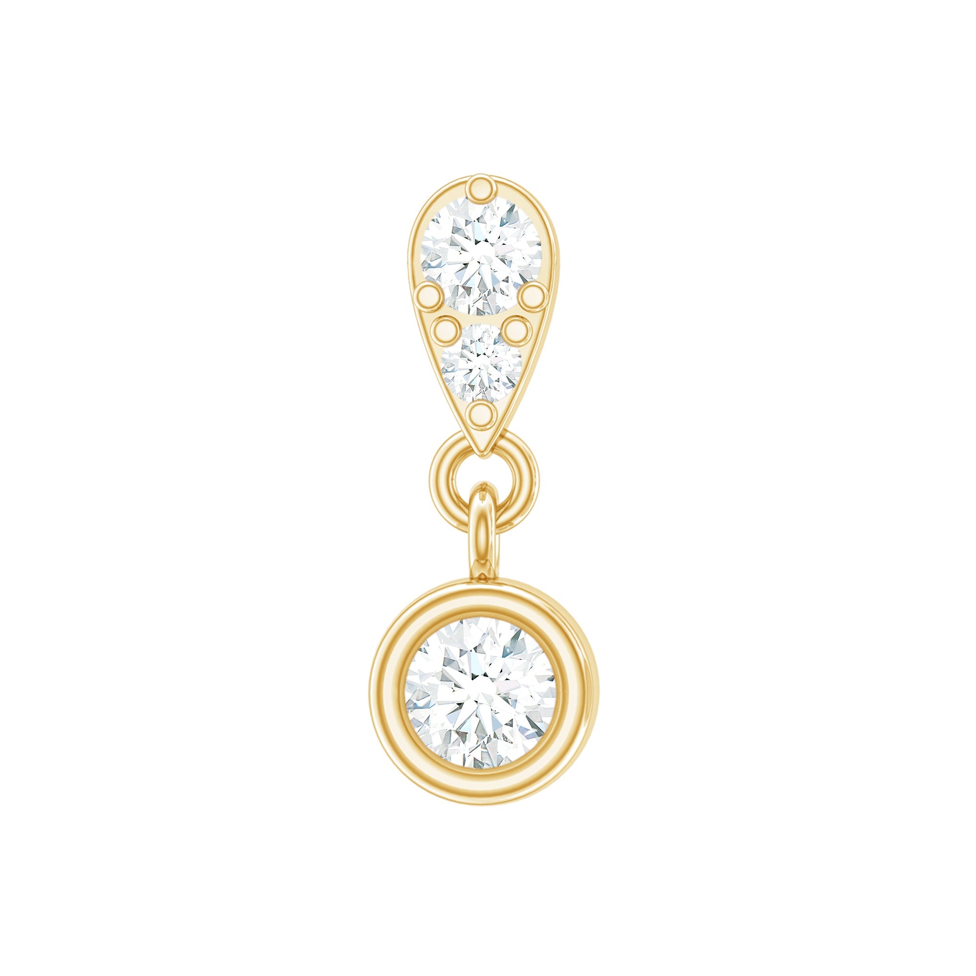 Diamond Cartilage Drop Earring