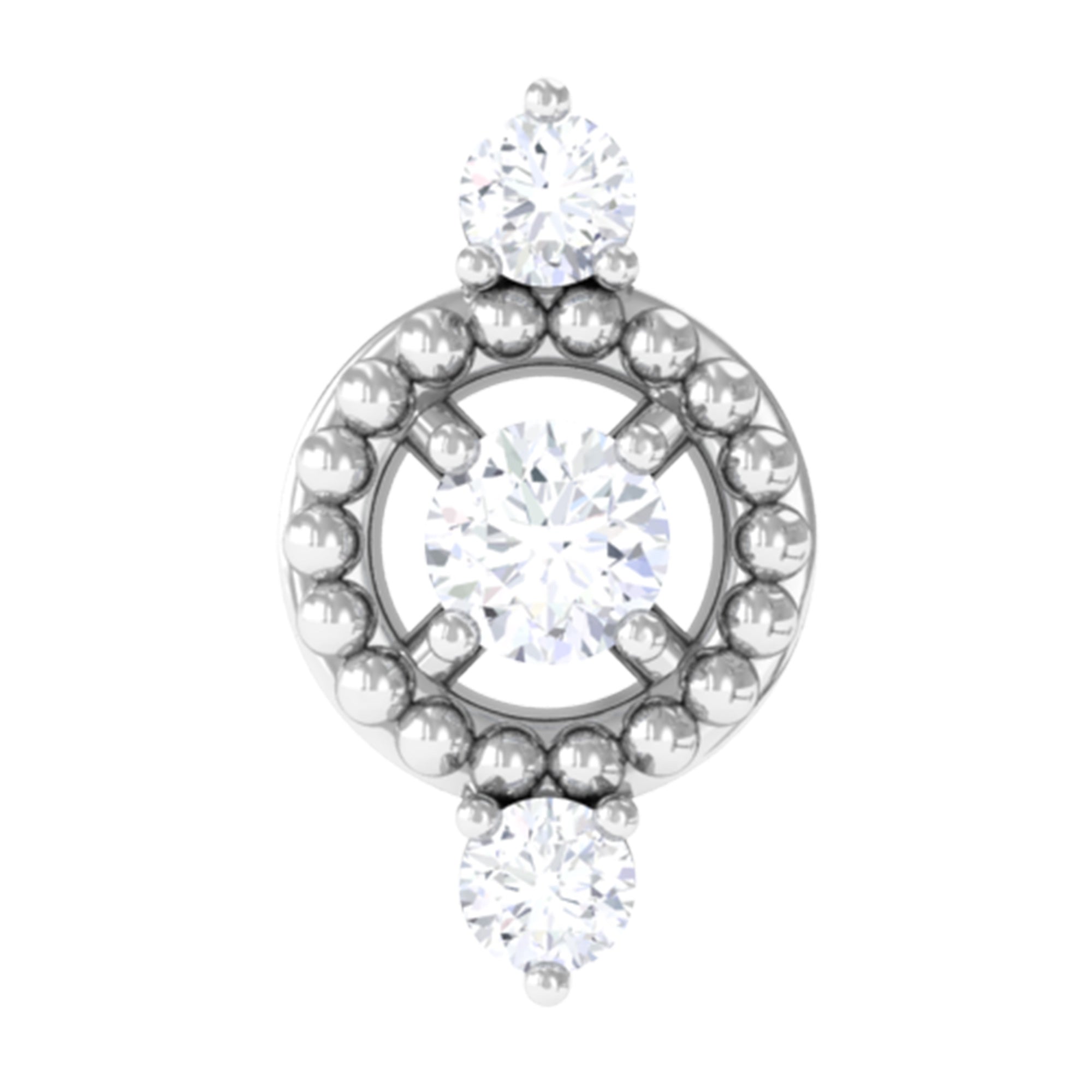 Unique Diamond Gothic Conch Earring in Gold