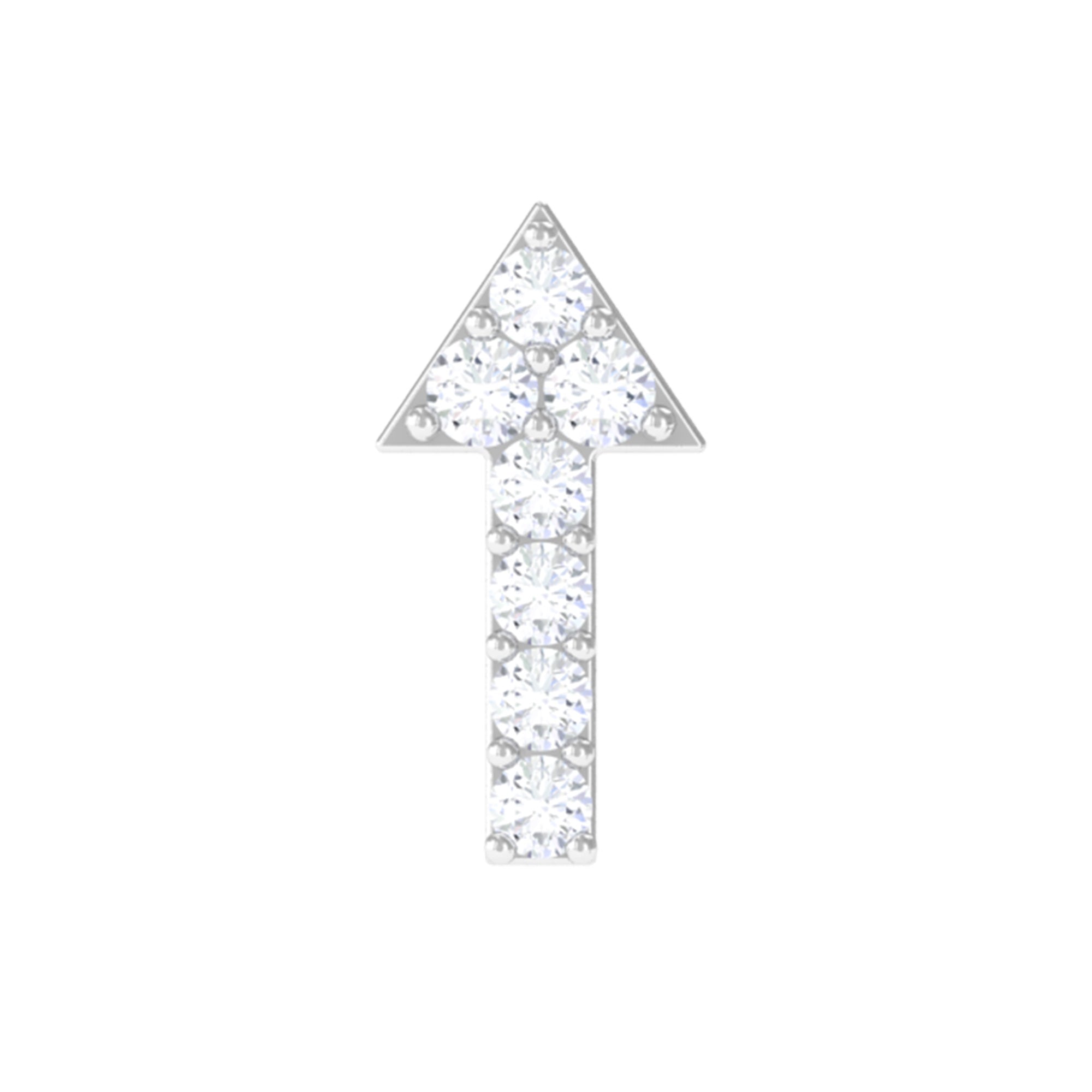 Dainty Diamond Arrow Earring for Helix Piercing