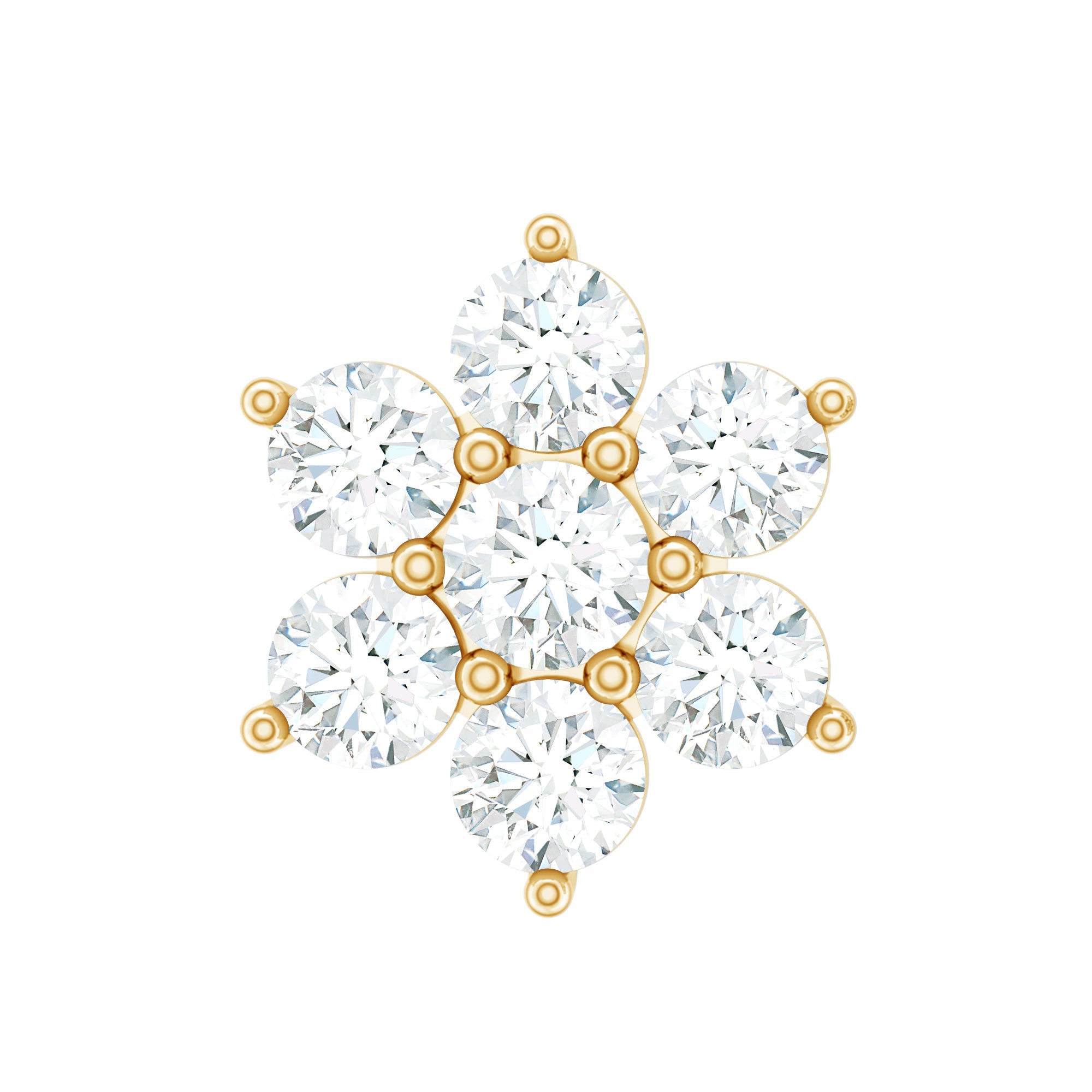 Simple Diamond Flower Cartilage Earring