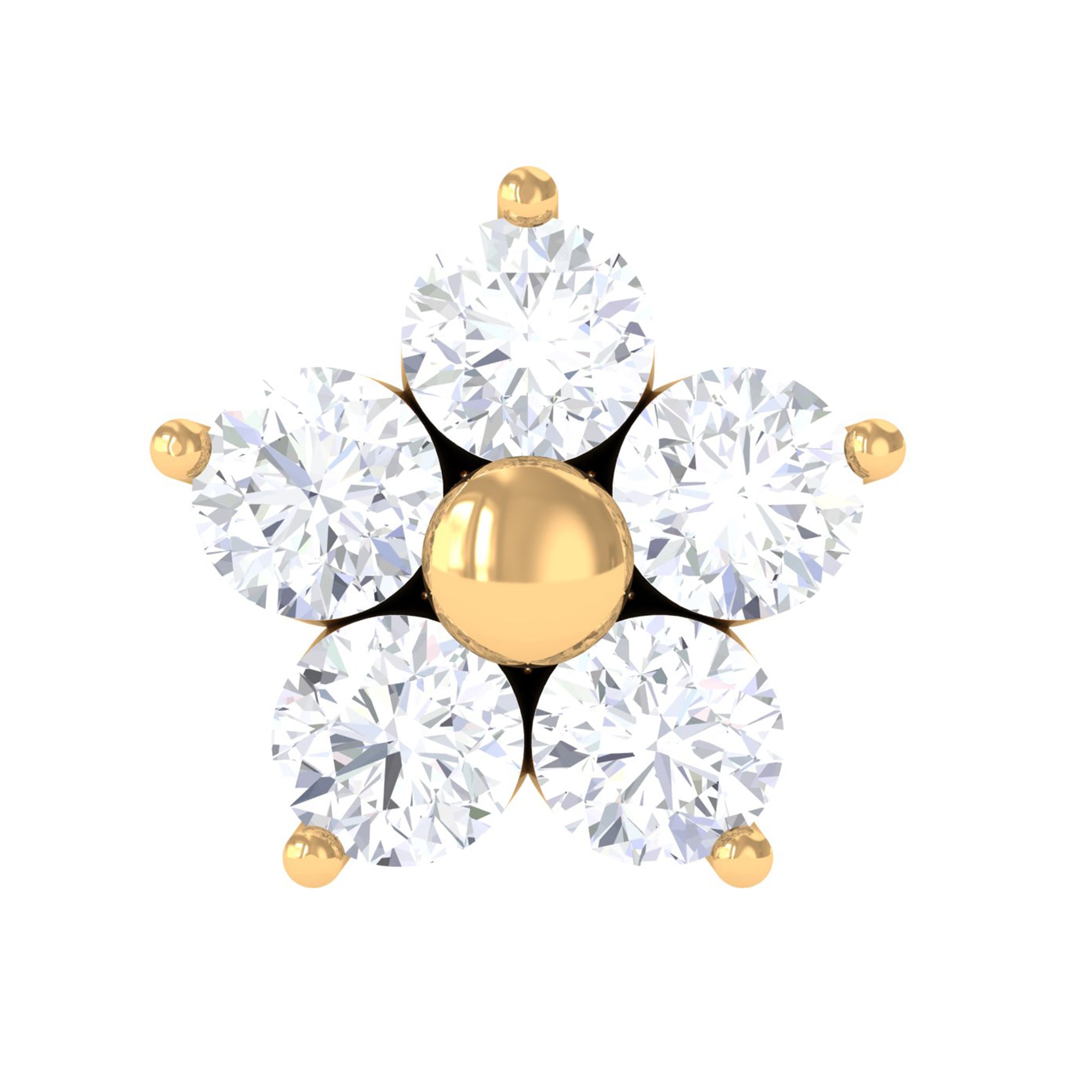 Nature Inspired Diamond Flower Earring for Tragus Piercing