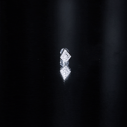 Modern Kite Shape Diamond Helix Earring