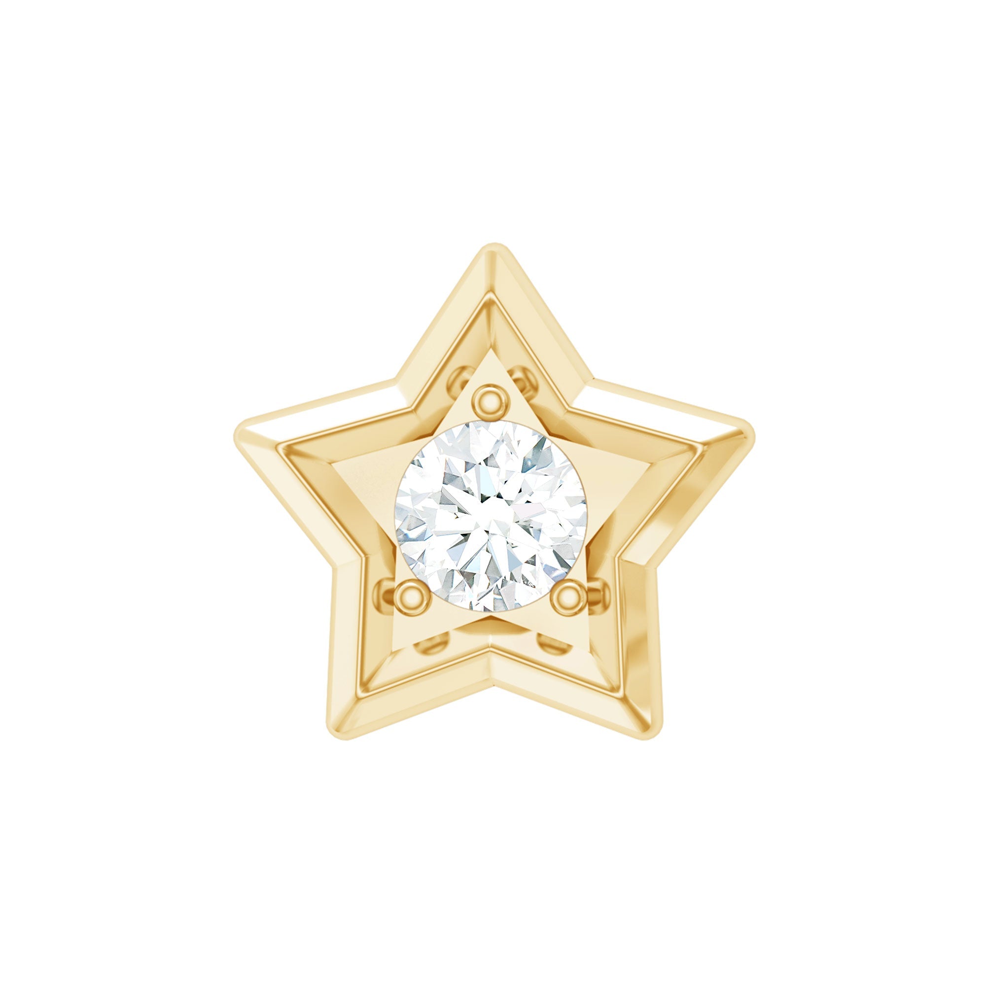 Dainty Diamond Star Earring for Tragus Piercing