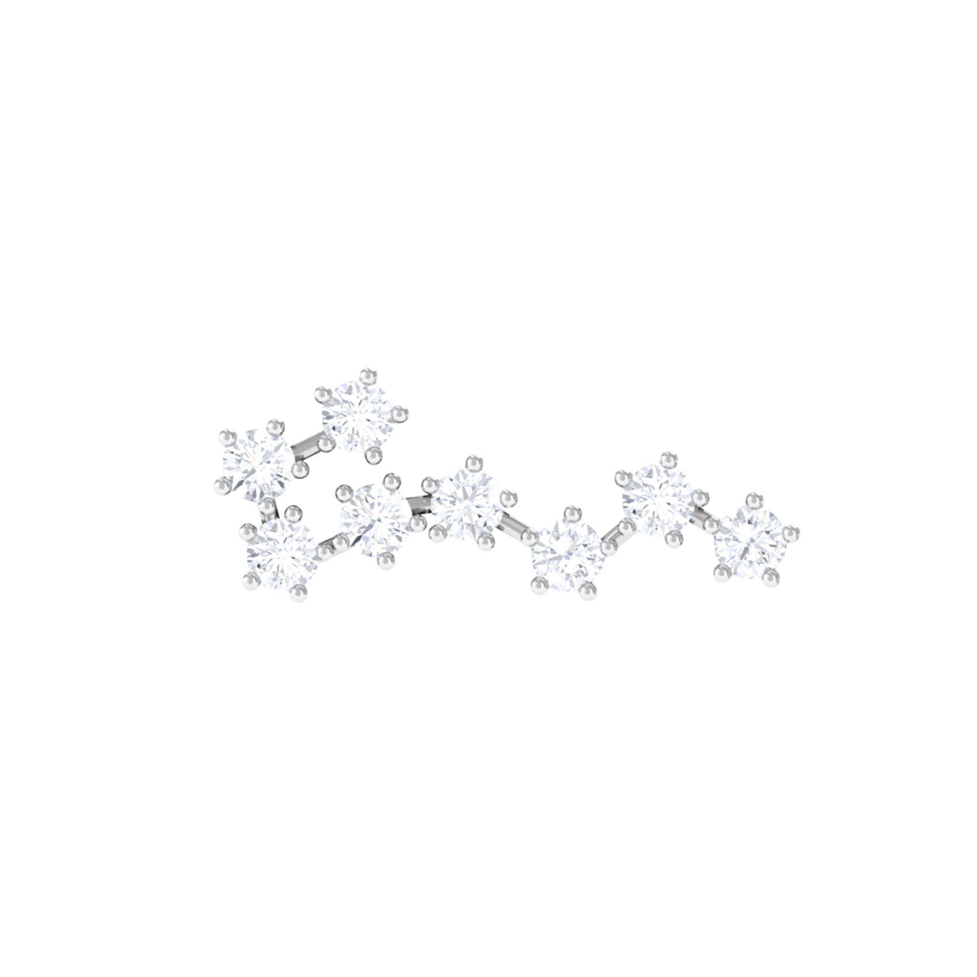 Certified Diamond Scorpio Zodiac Earring for Helix Piercing