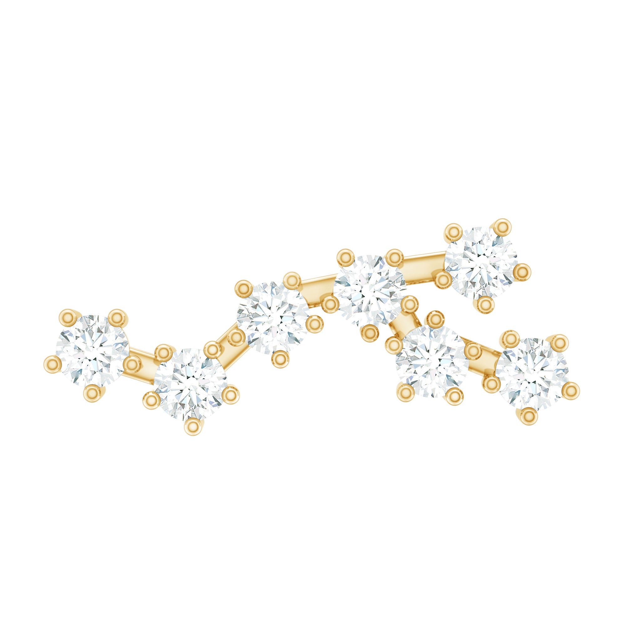 Diamond Virgo Constellation Earring for Cartilage Piercing