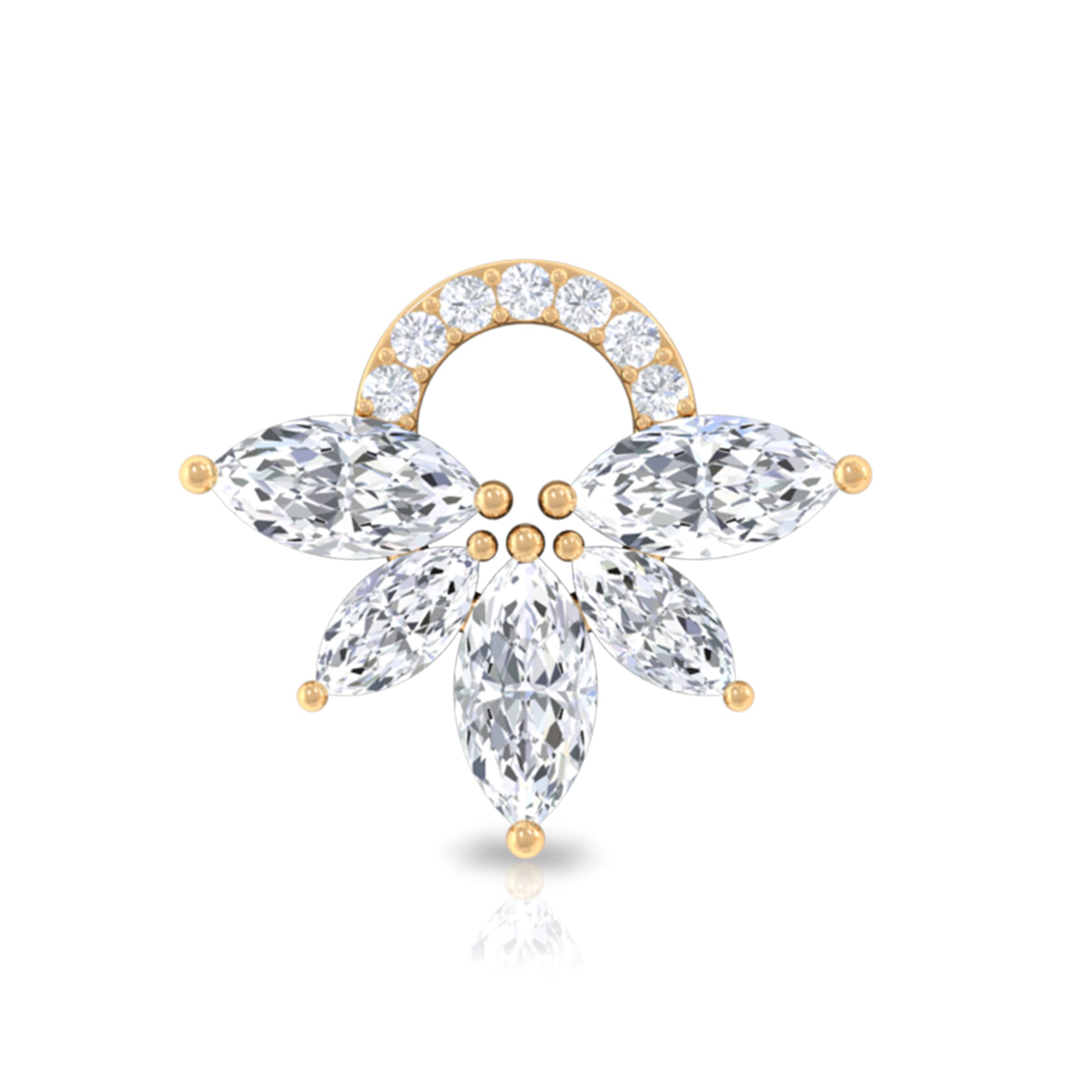 Unique Marquise Diamond Cartilage Piercing Earring