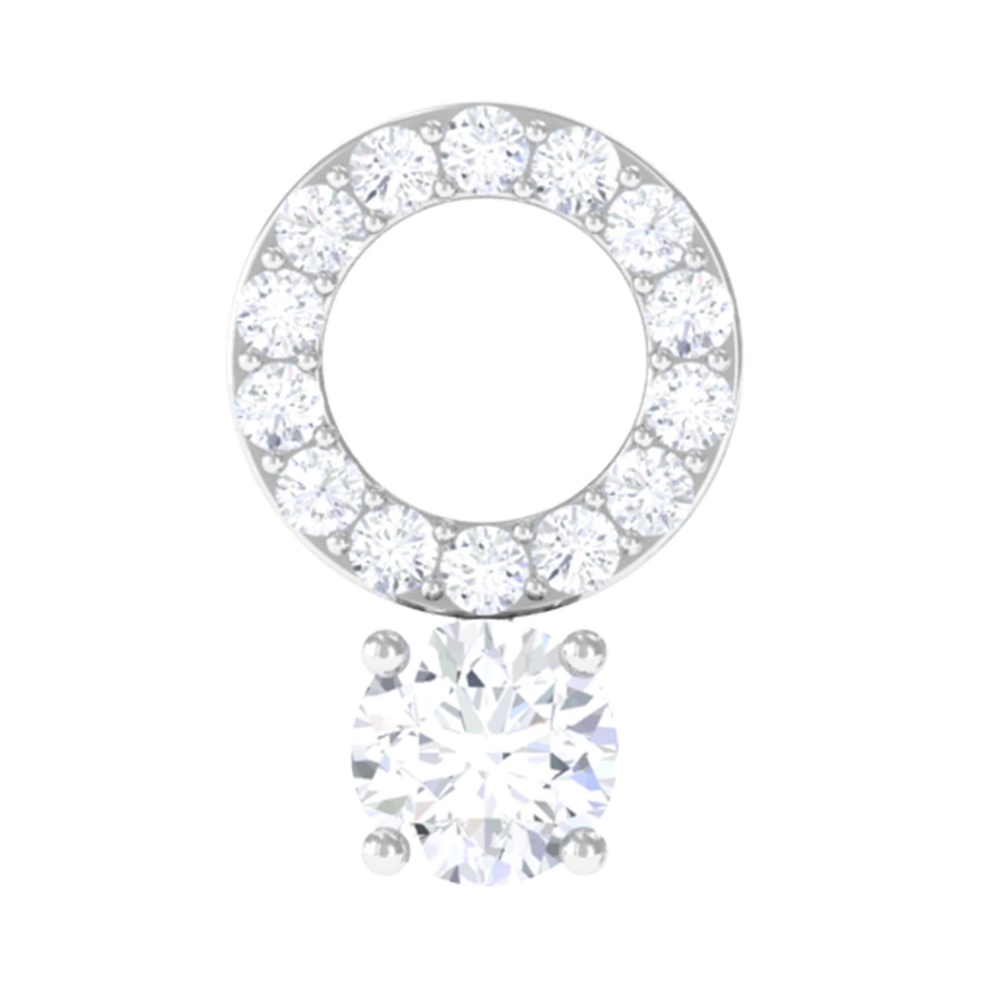 Simple Moissanite Open Circle Cartilage Earring
