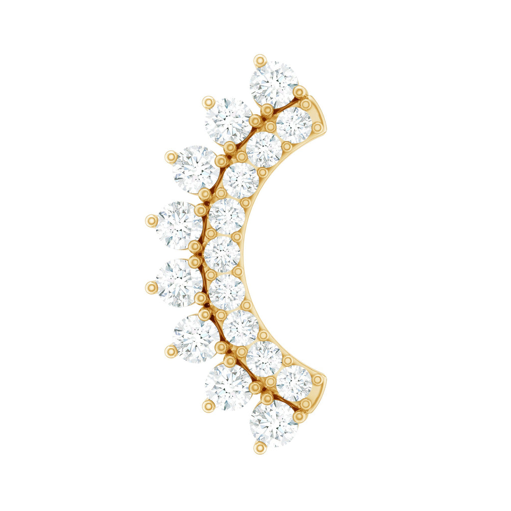Certified Diamond Curved Cartilage Earring