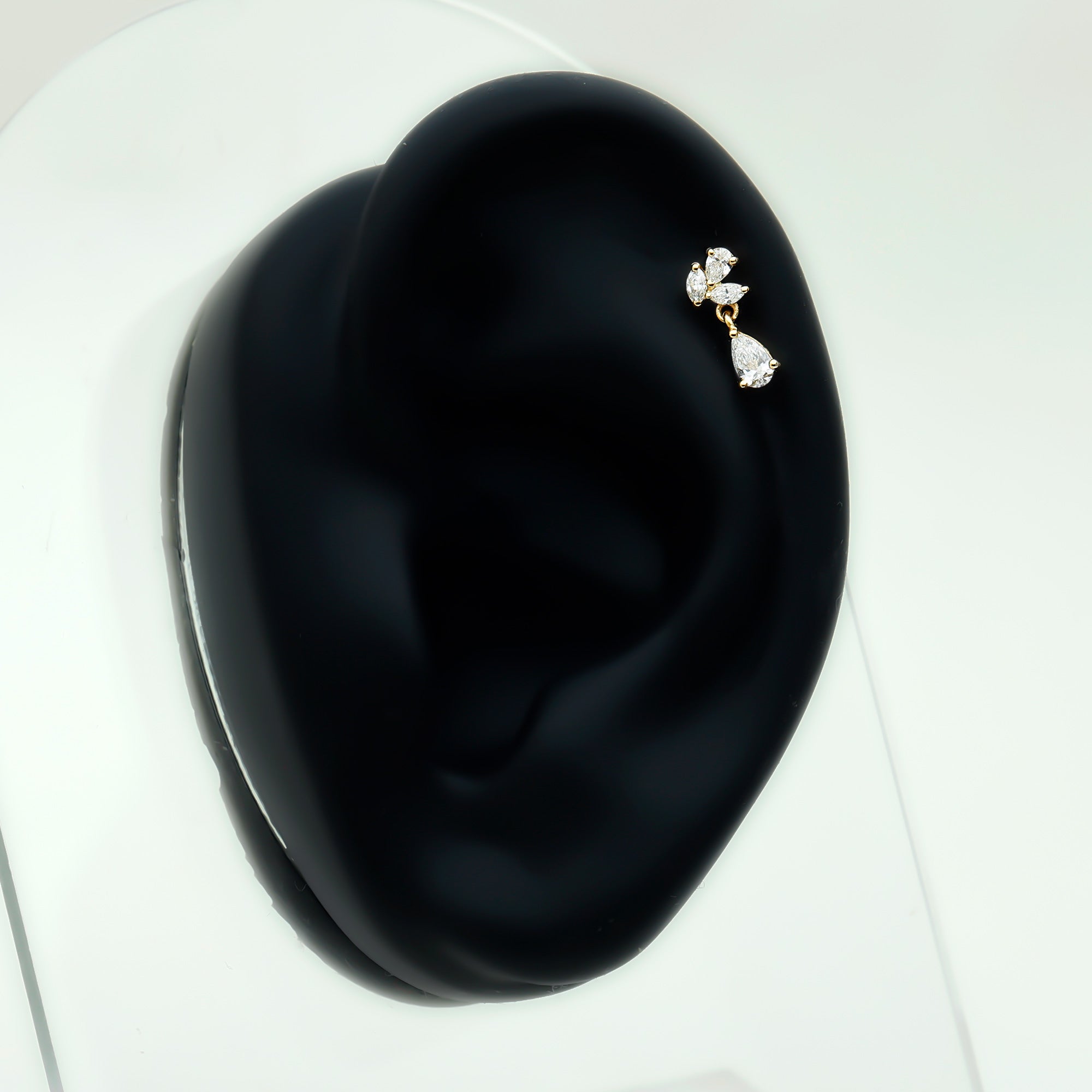 Real Diamond Teardrop Cartilage Earring