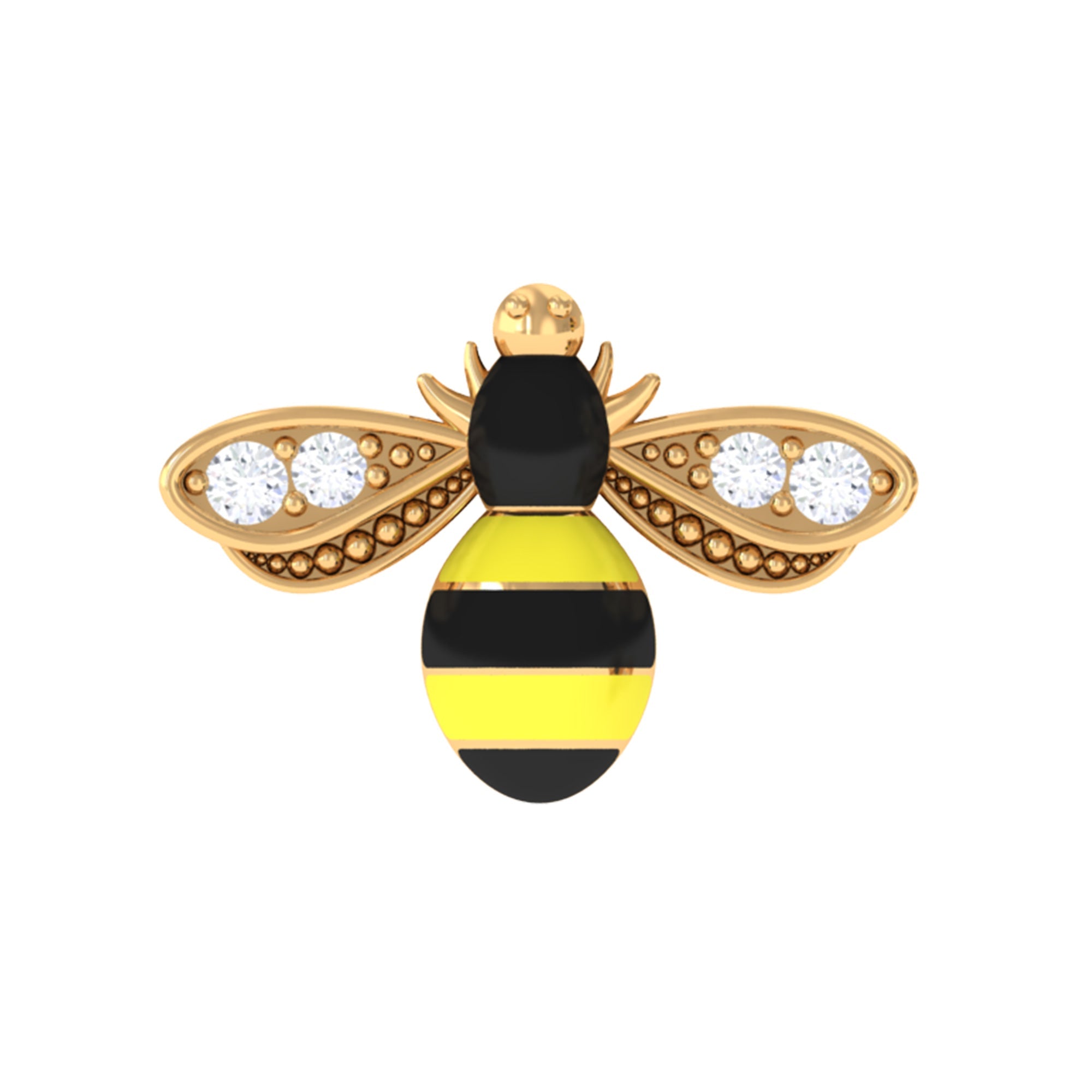 Natural Diamond Honey Bee Cartilage Earring
