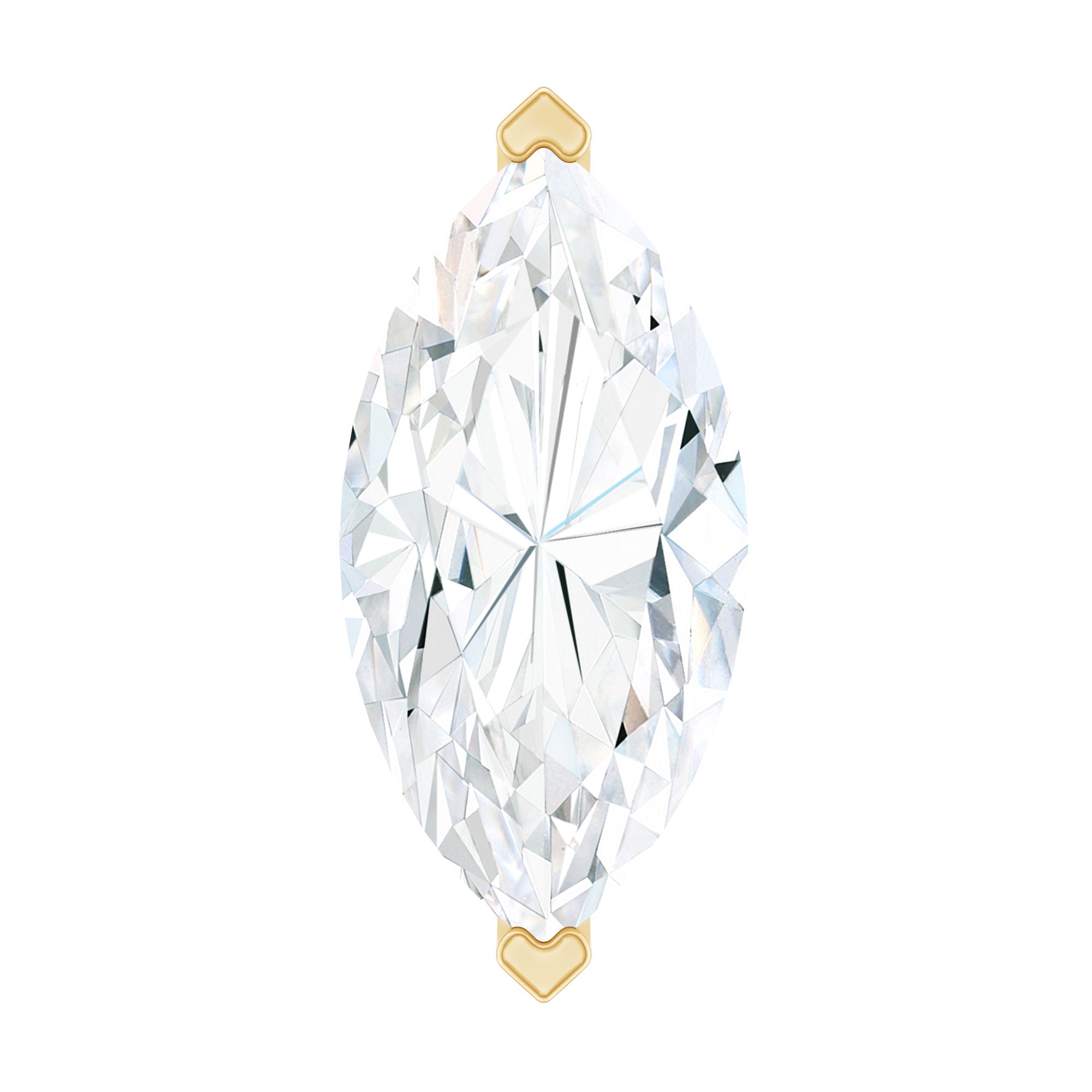 Minimalist Marquise Moissanite Tragus Earring