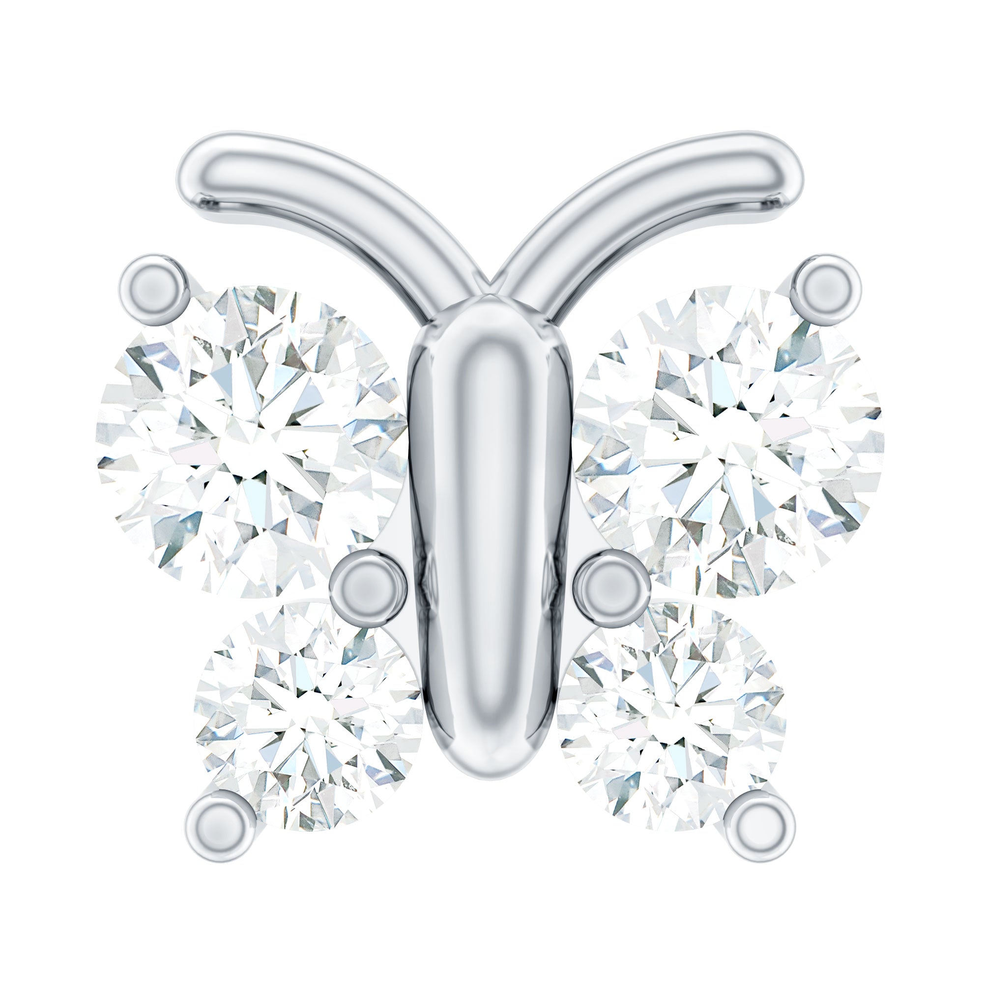 Dainty Diamond Cute Butterfly Earring for Helix Piercing