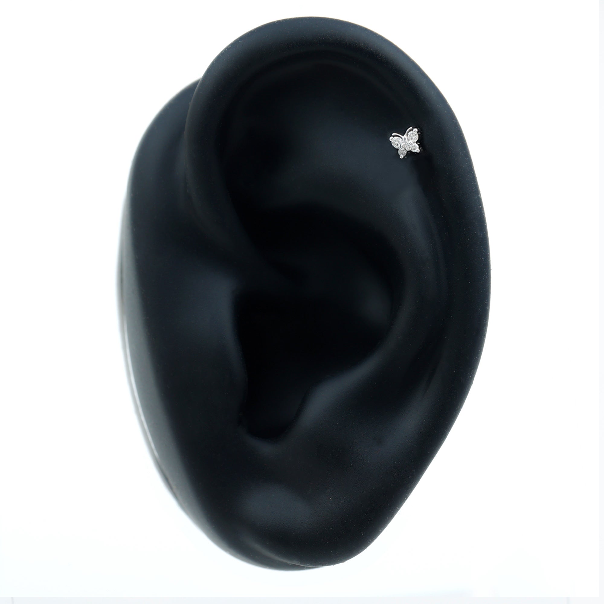 Dainty Diamond Cute Butterfly Earring for Helix Piercing