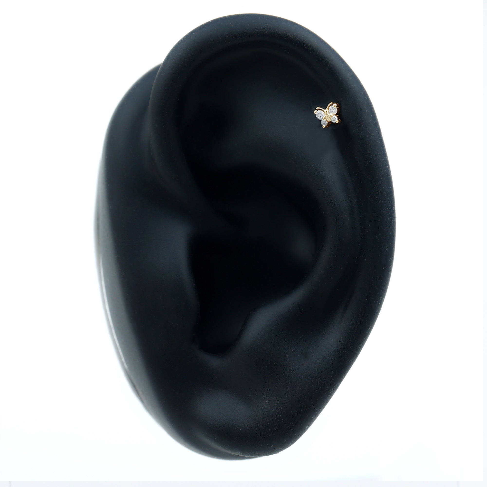 Dainty Diamond Cute Butterfly Earring for Helix Piercing