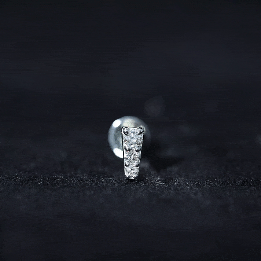 Minimal Diamond Unique Earring for Tragus Piercing