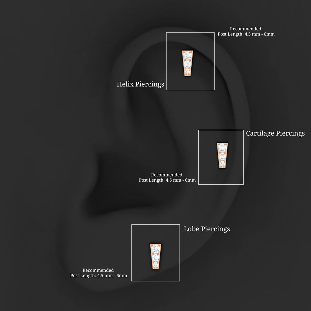 Minimal Diamond Unique Earring for Tragus Piercing