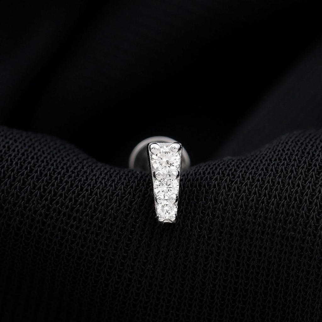 Minimal Diamond Unique Earring for Tragus Piercing