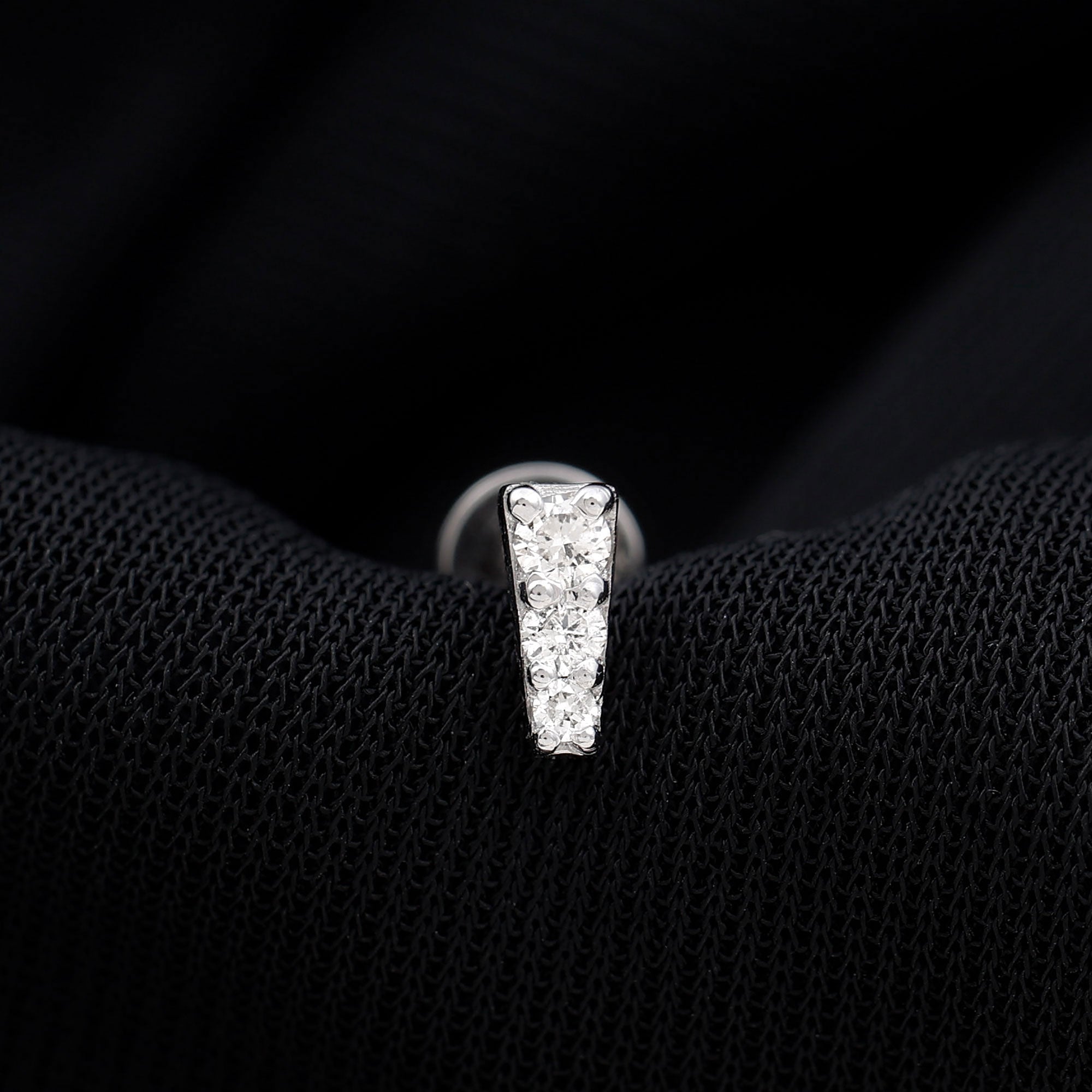 Minimal Diamond Unique Earring for Tragus Piercing