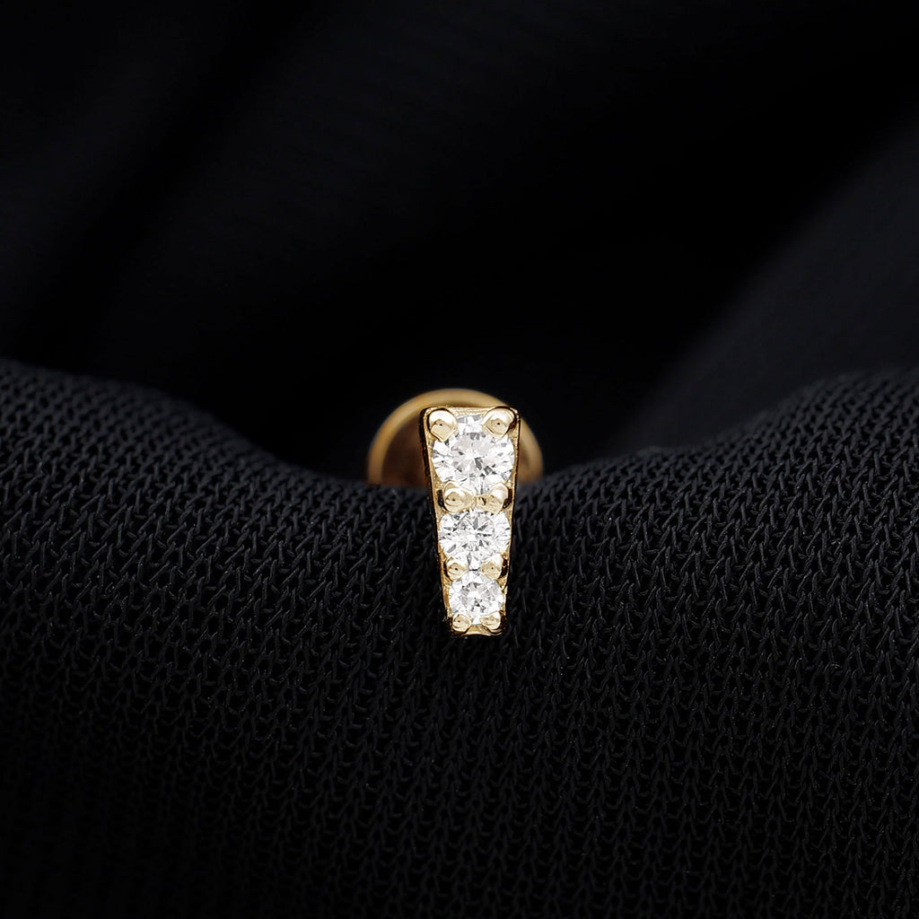 Minimal Diamond Unique Earring for Tragus Piercing