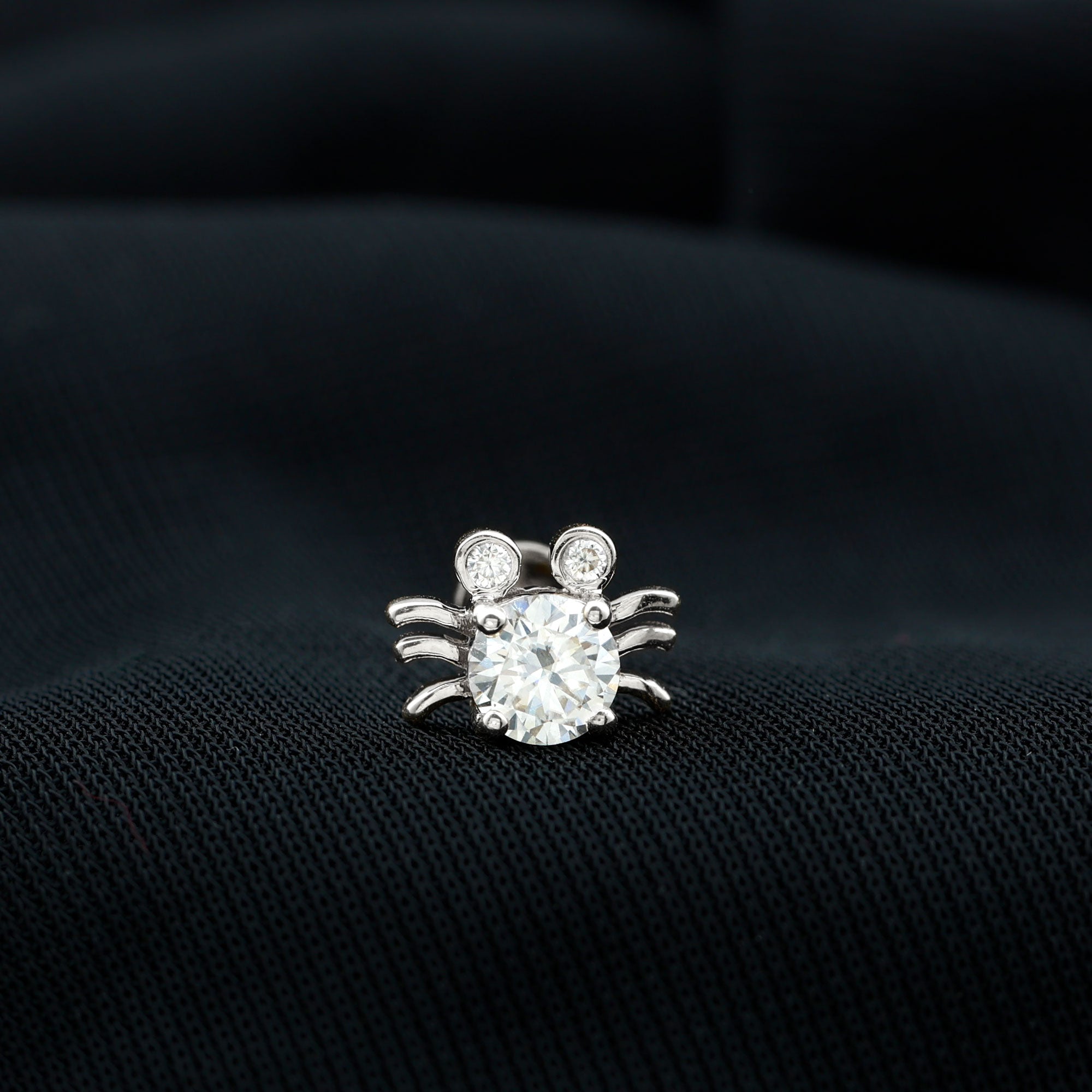 Certified Moissanite Crab Cartilage Earring