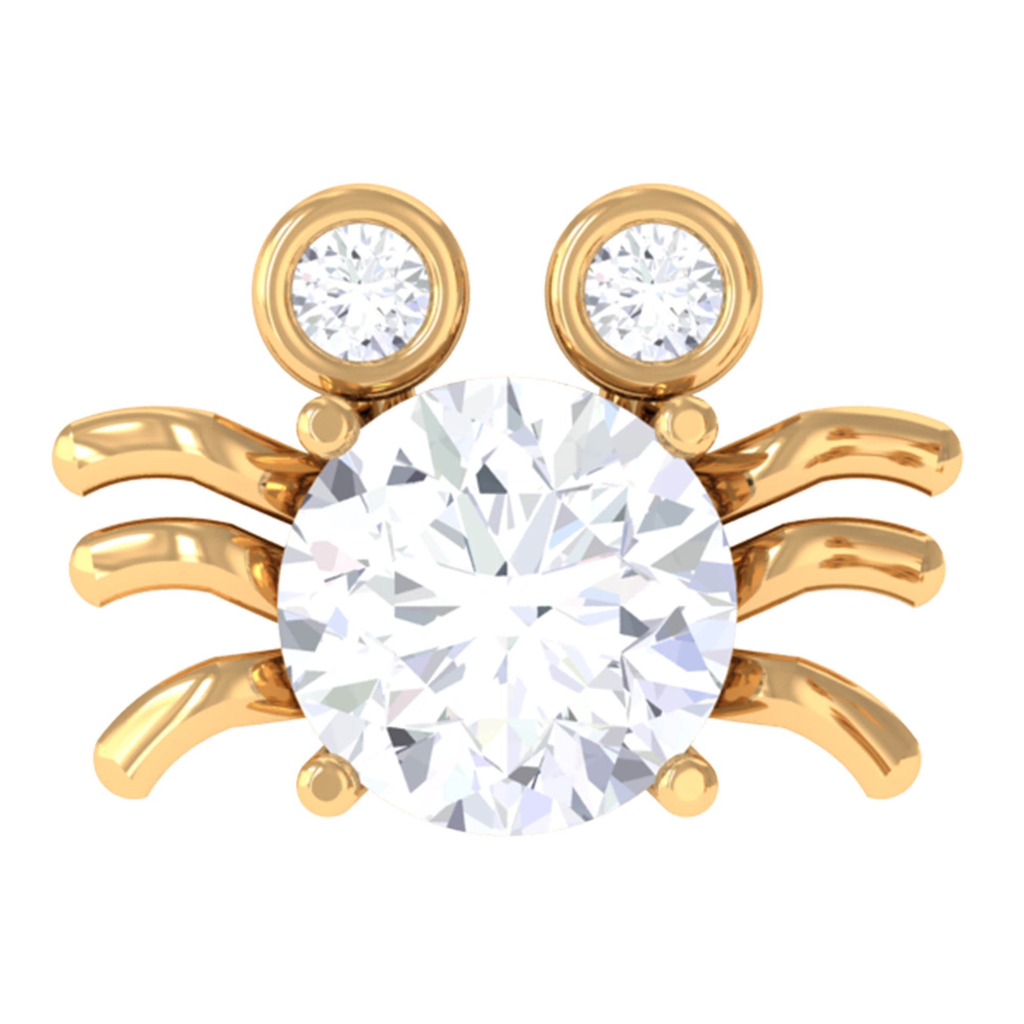 Certified Moissanite Crab Cartilage Earring