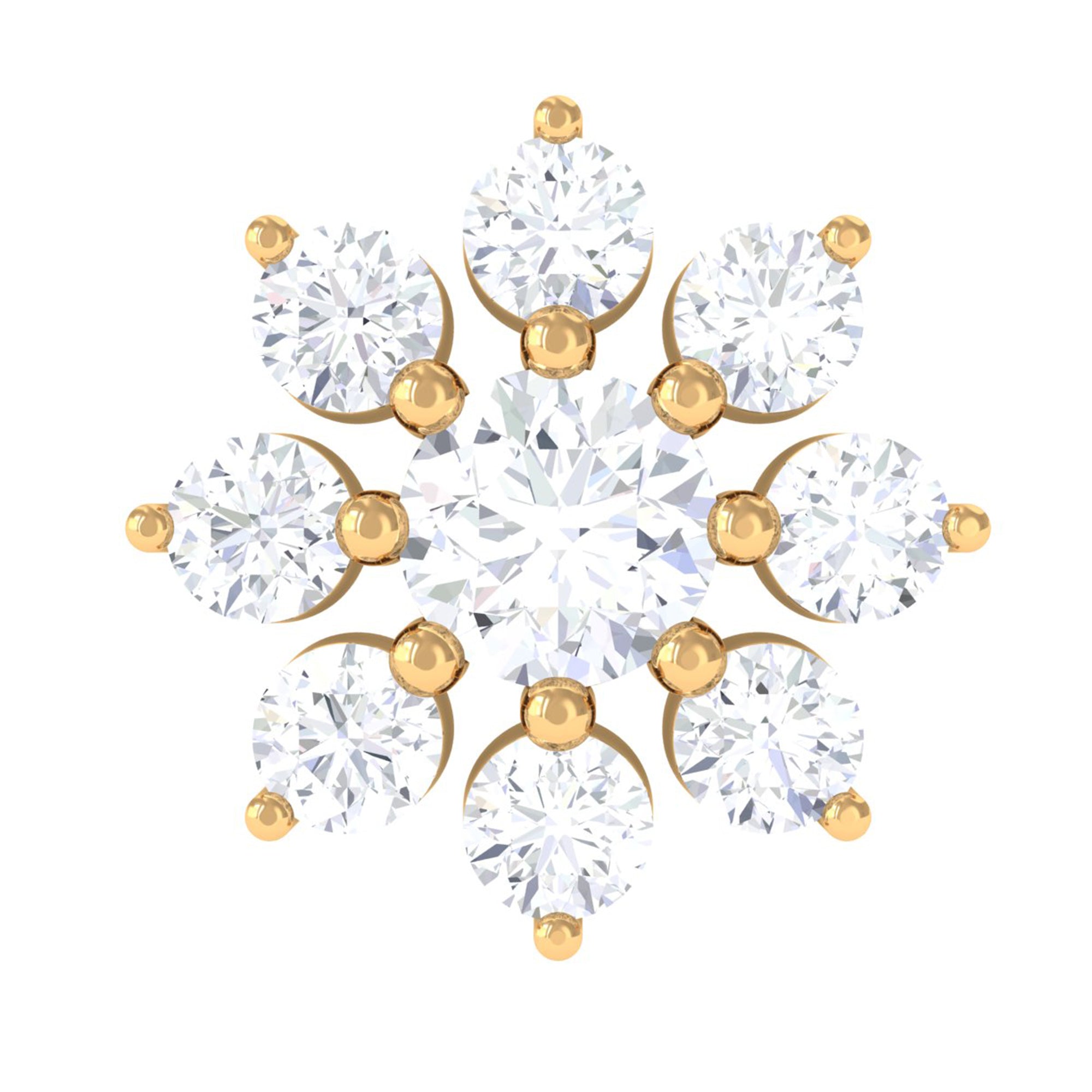 Minimalist Moissanite Flower Cartilage Earring