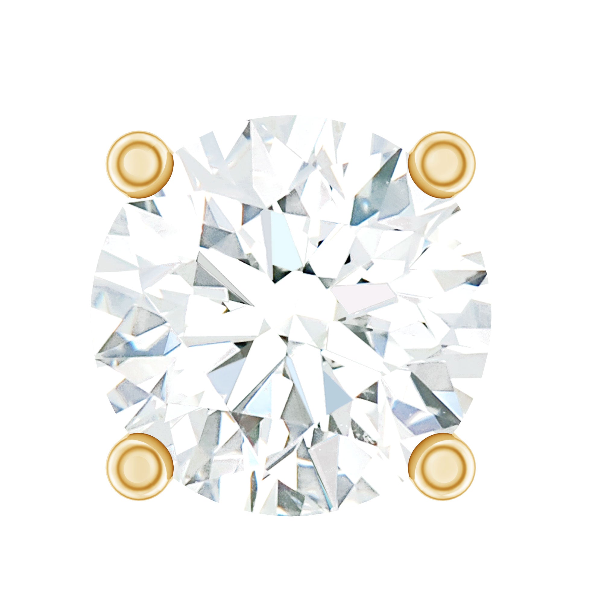 Dainty Round Moissanite Solitaire Tragus Earring