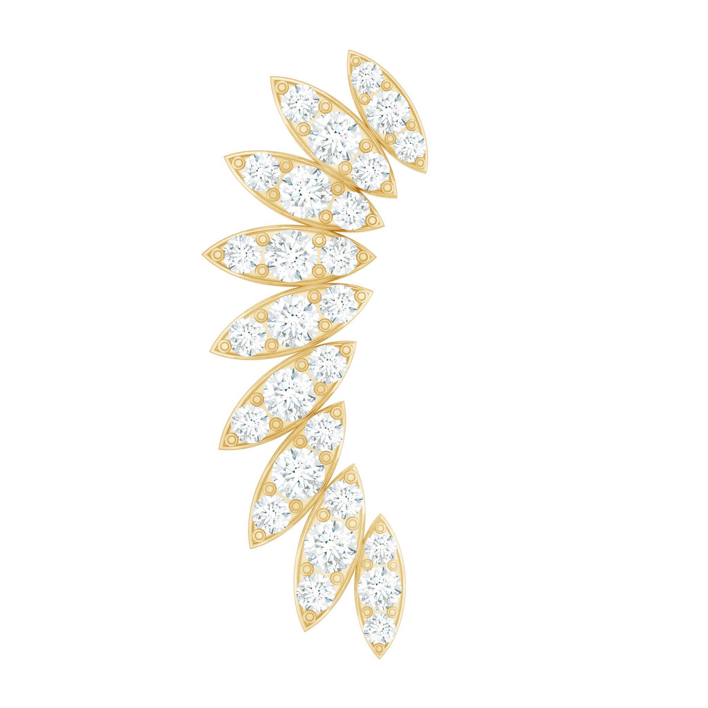 Diamond Wing Crawler Earring for Helix Piercing