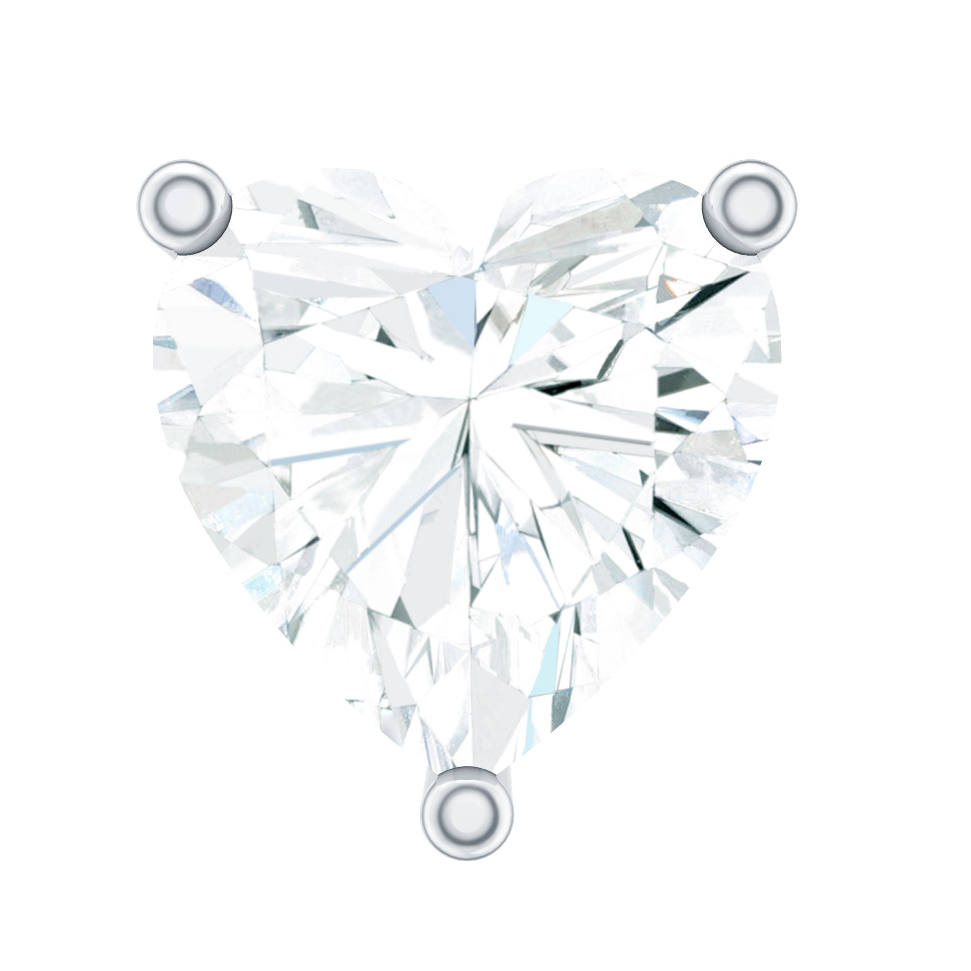 Heart Shape Moissanite Earring for Tragus Piercing