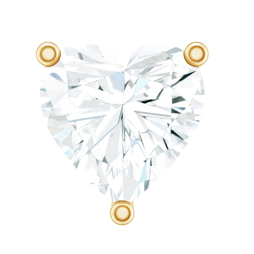 Heart Shape Moissanite Earring for Tragus Piercing