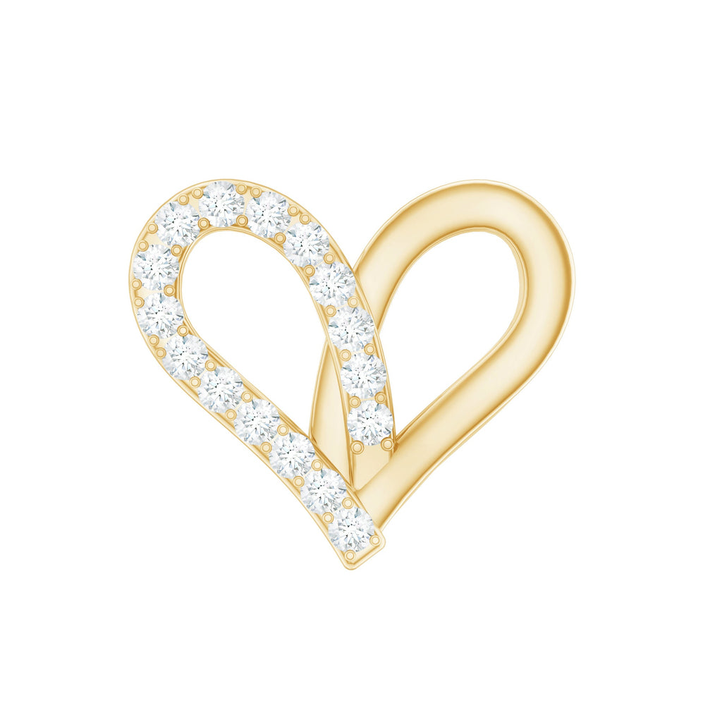 Diamond Heart Earring for Helix Piercing