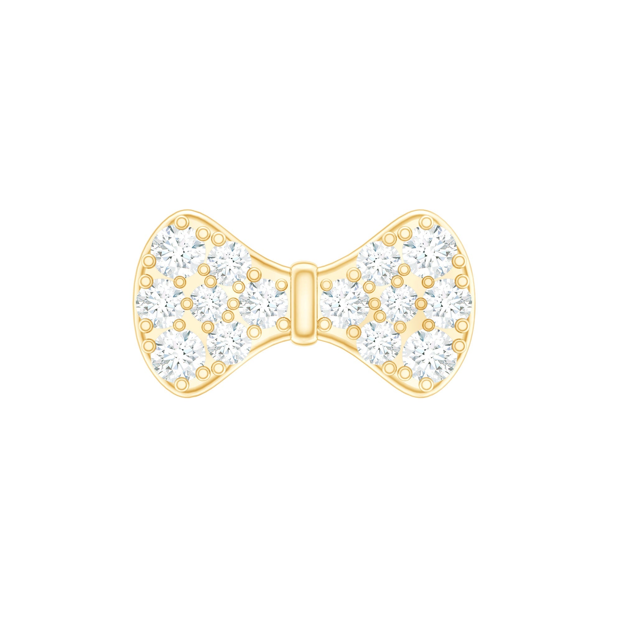Cute Diamond Bow Earring for Tragus Piercing