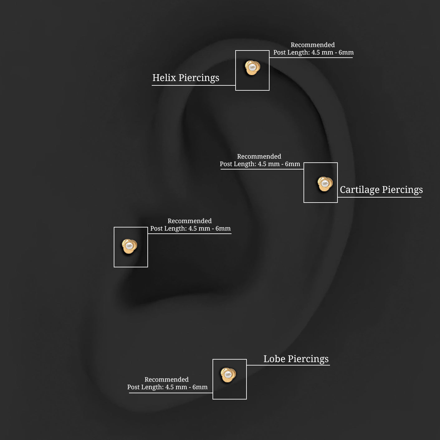 Real Freshwater Pearl Floral Earring for Helix Piercing