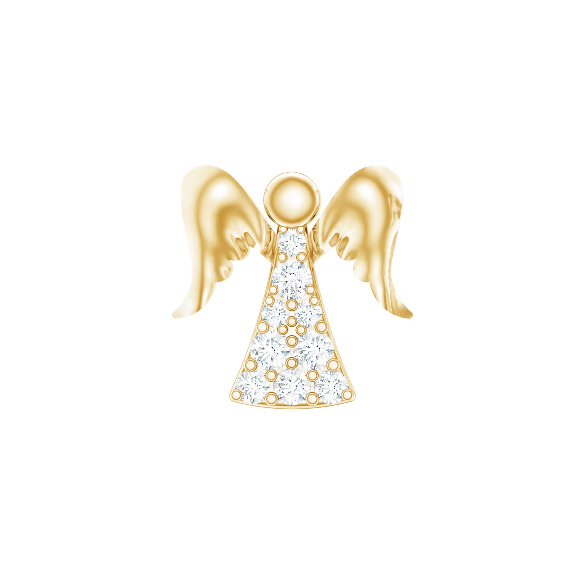 Minimal Diamond Angel Upper Lobe Earring