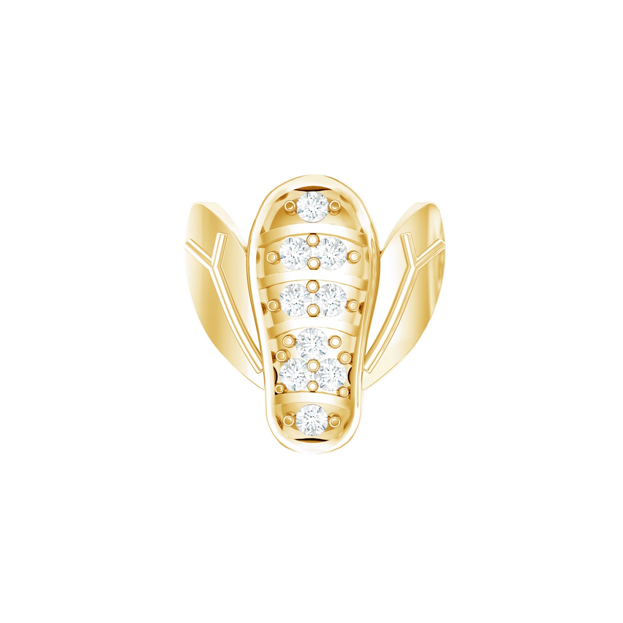 Diamond Bumblebee Earring for Helix Piercing