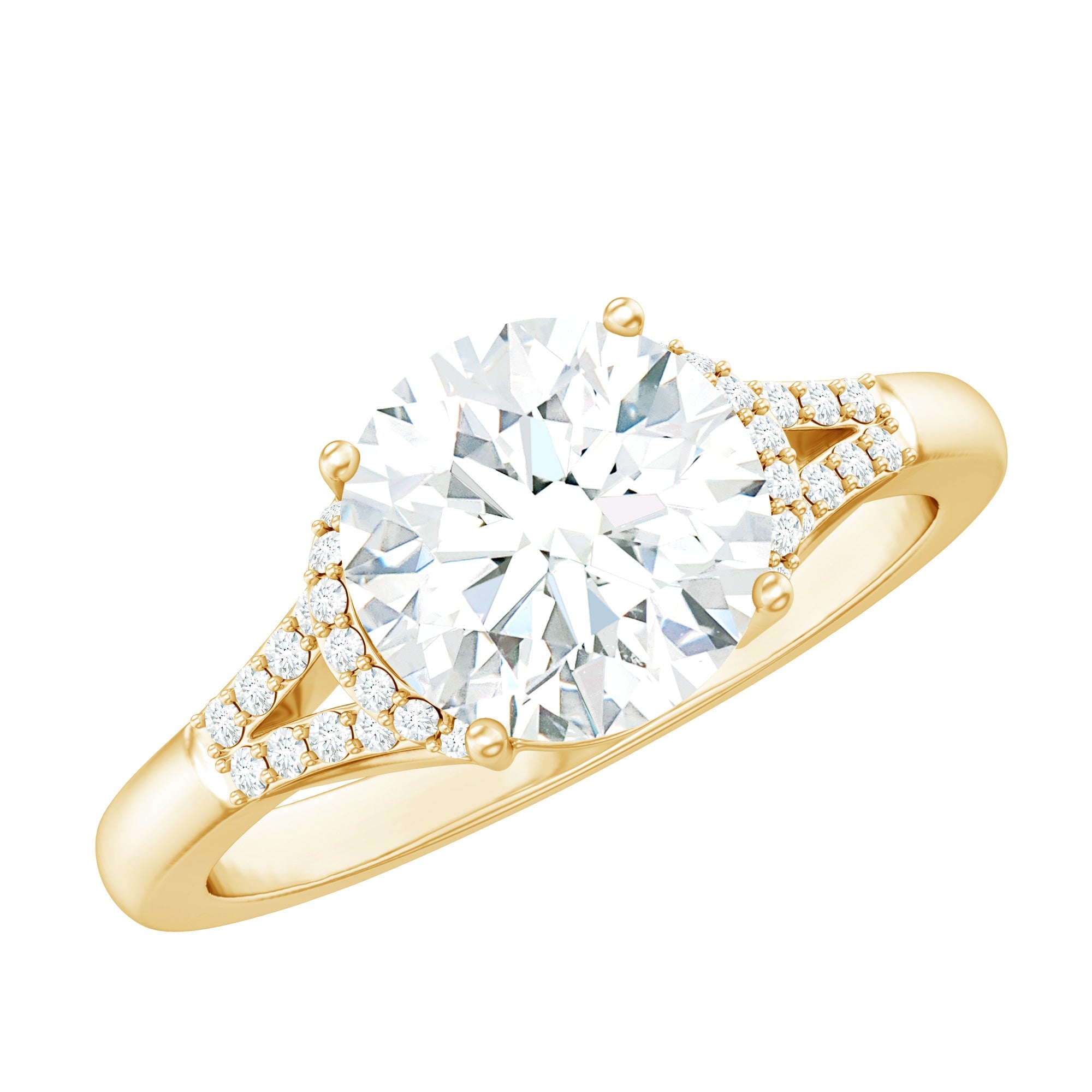 Certified 8 MM Lab Grown Diamond Solitaire Engagement Ring