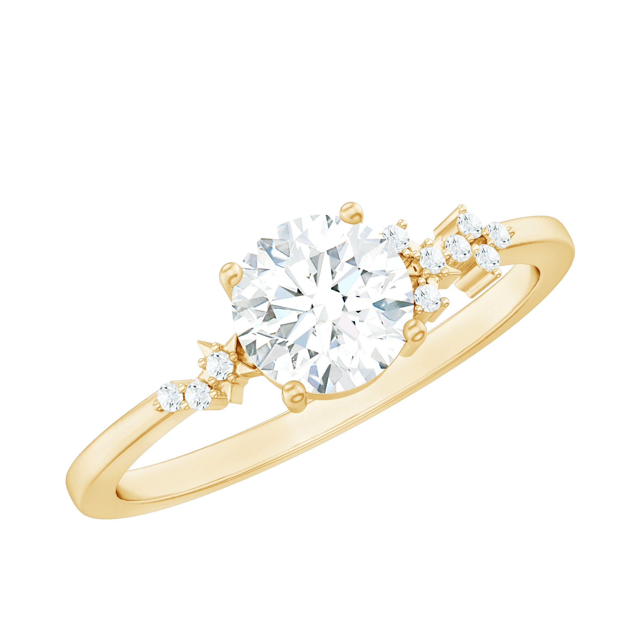 6 MM Lab Grown Diamond Solitaire Engagement Ring