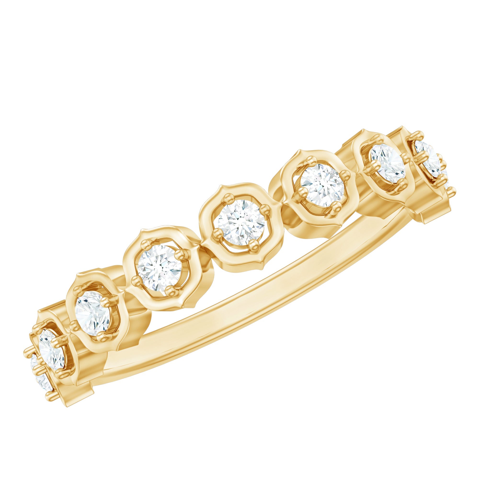 Certified Lab Grown Diamond Half Eternity Anniversary Ring