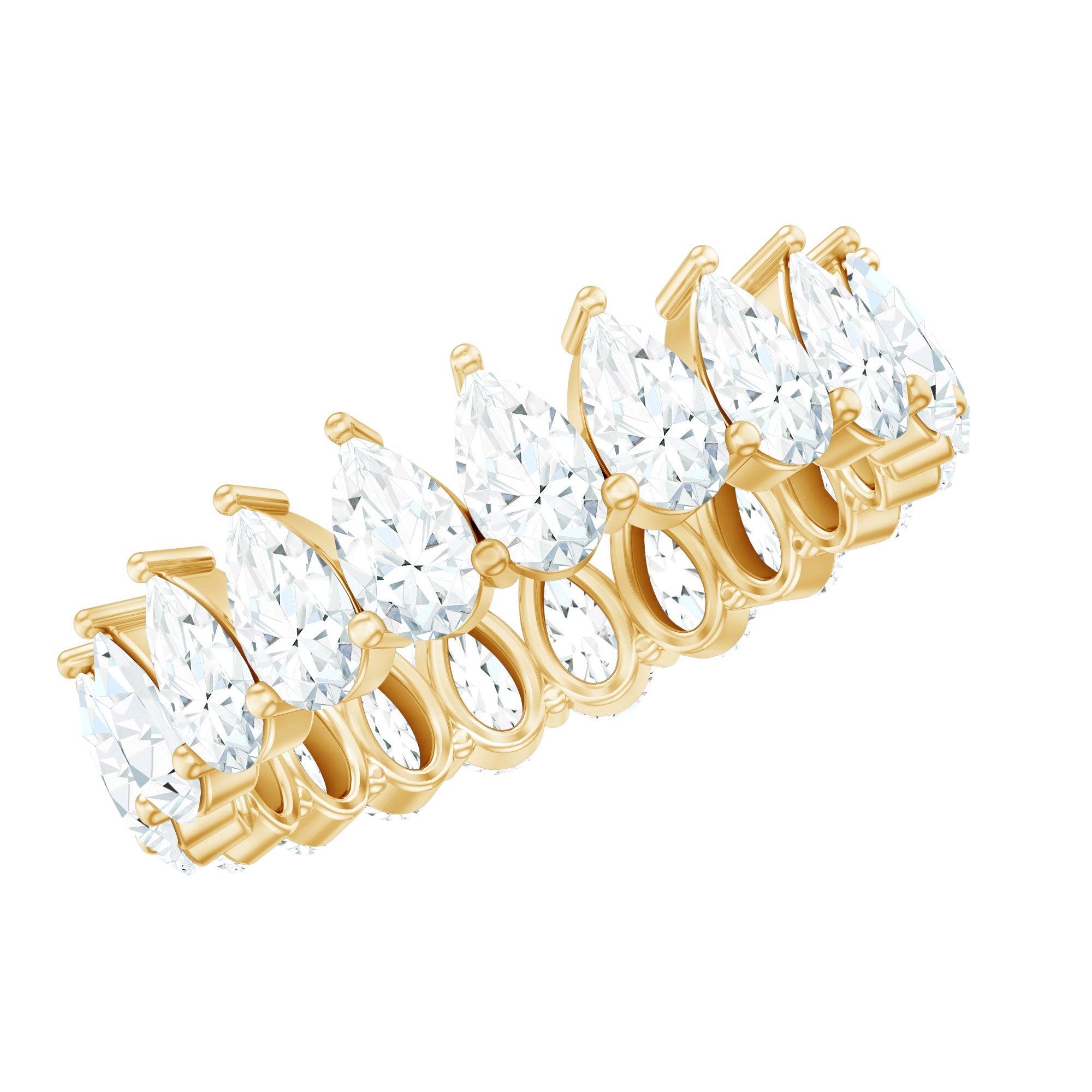 Lab Grown Diamond Teardrop Wedding Band