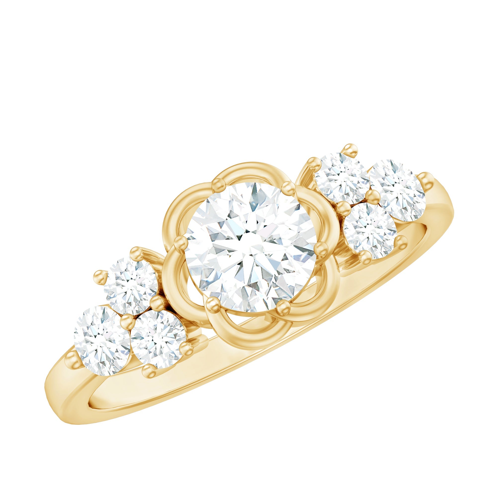 Certified 6 MM Lab Grown Diamond Engagement Ring