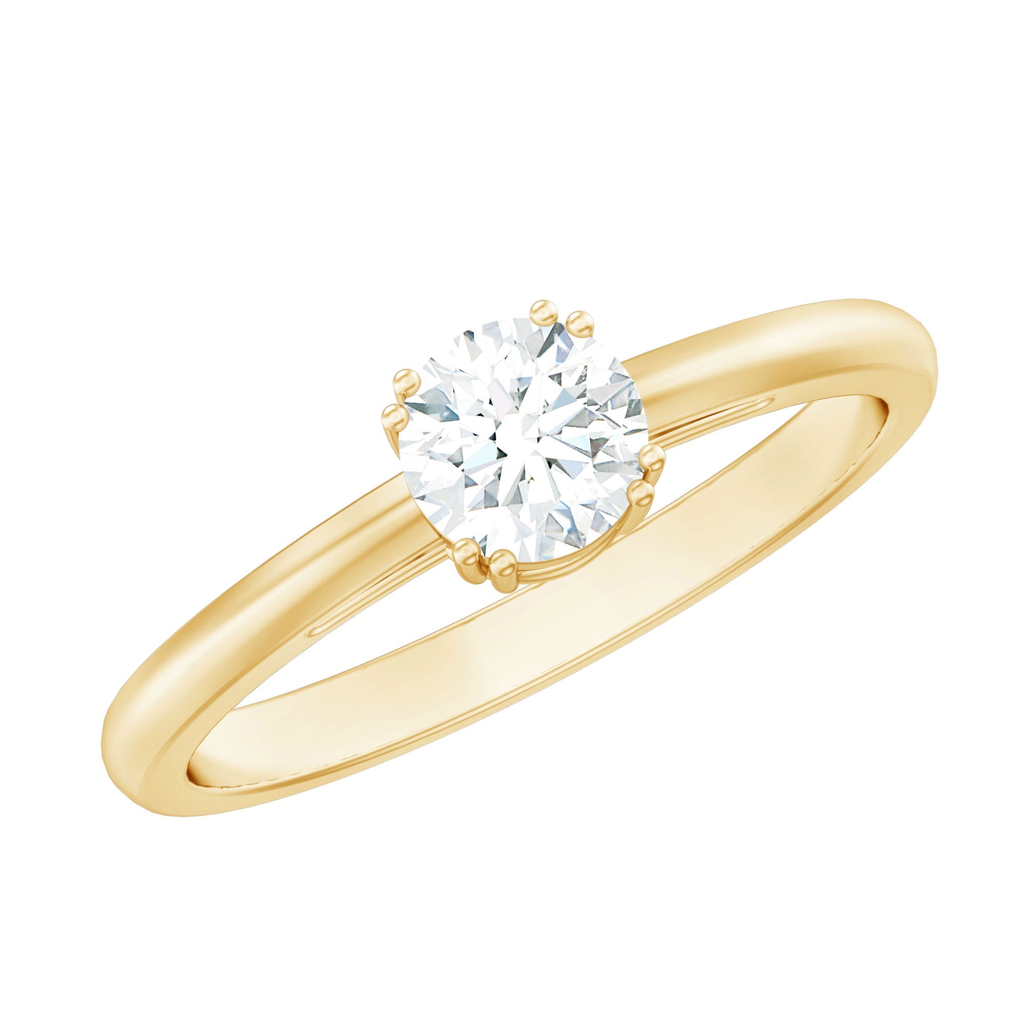 Certified 5 MM Lab Grown Diamond Solitaire Promise Ring