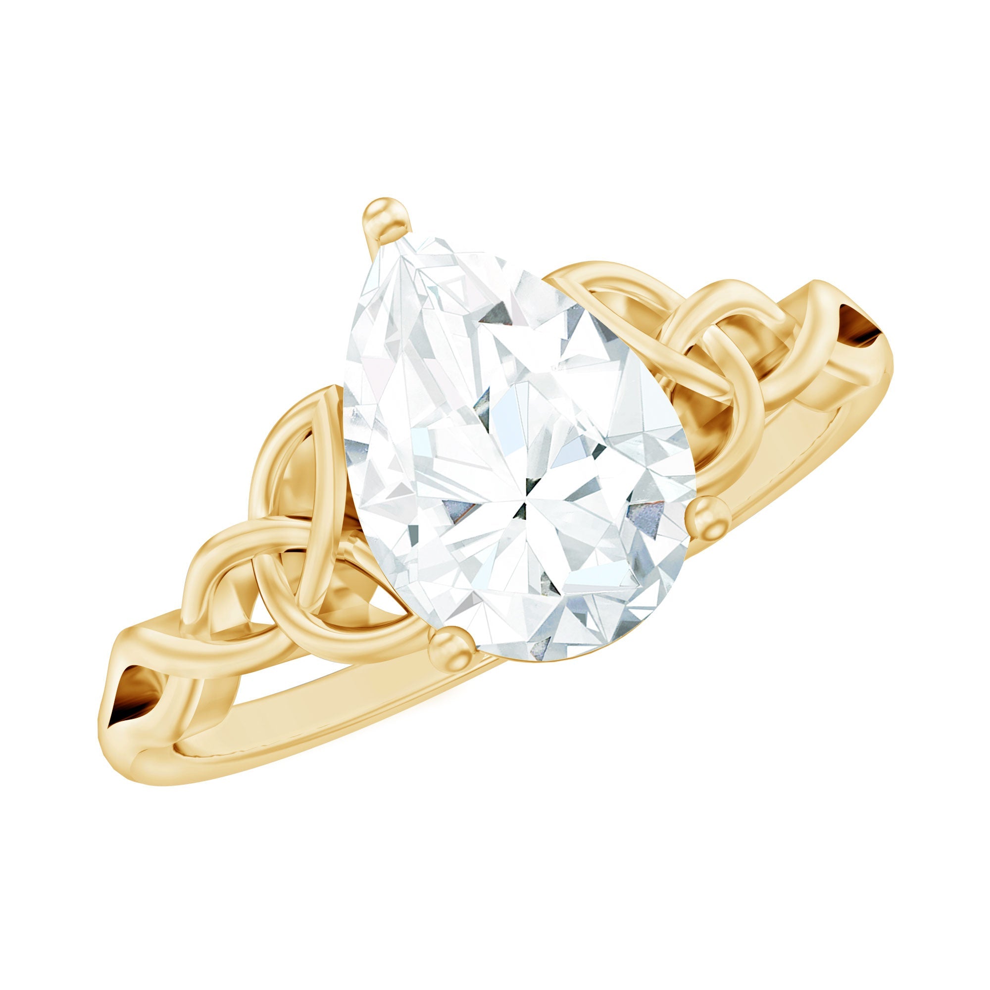 Lab Grown Diamond 5X7 MM Teardrop Solitaire Engagement Ring